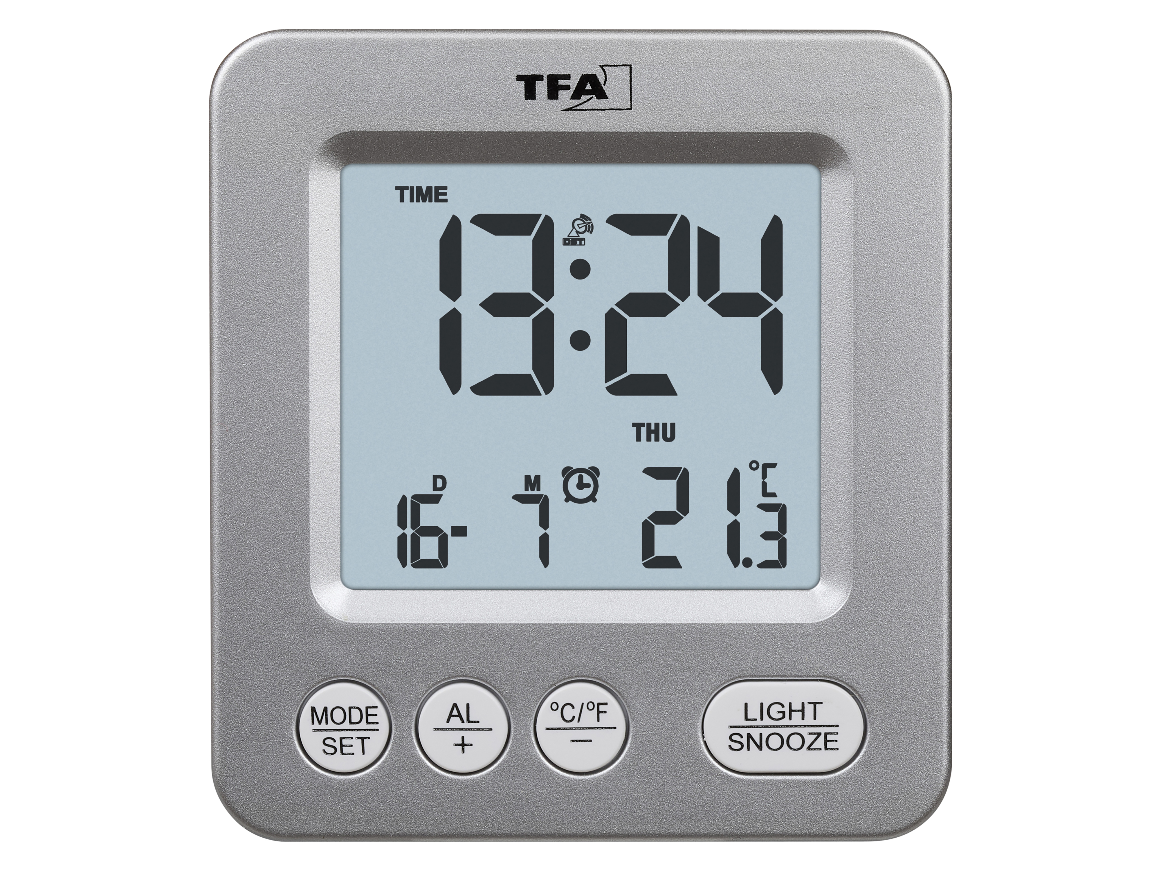 TFA Digitaler Funkwecker NOX 60.2567.54, silber TFA Digitaler Funkwecker NOX 60.2567.54, silber