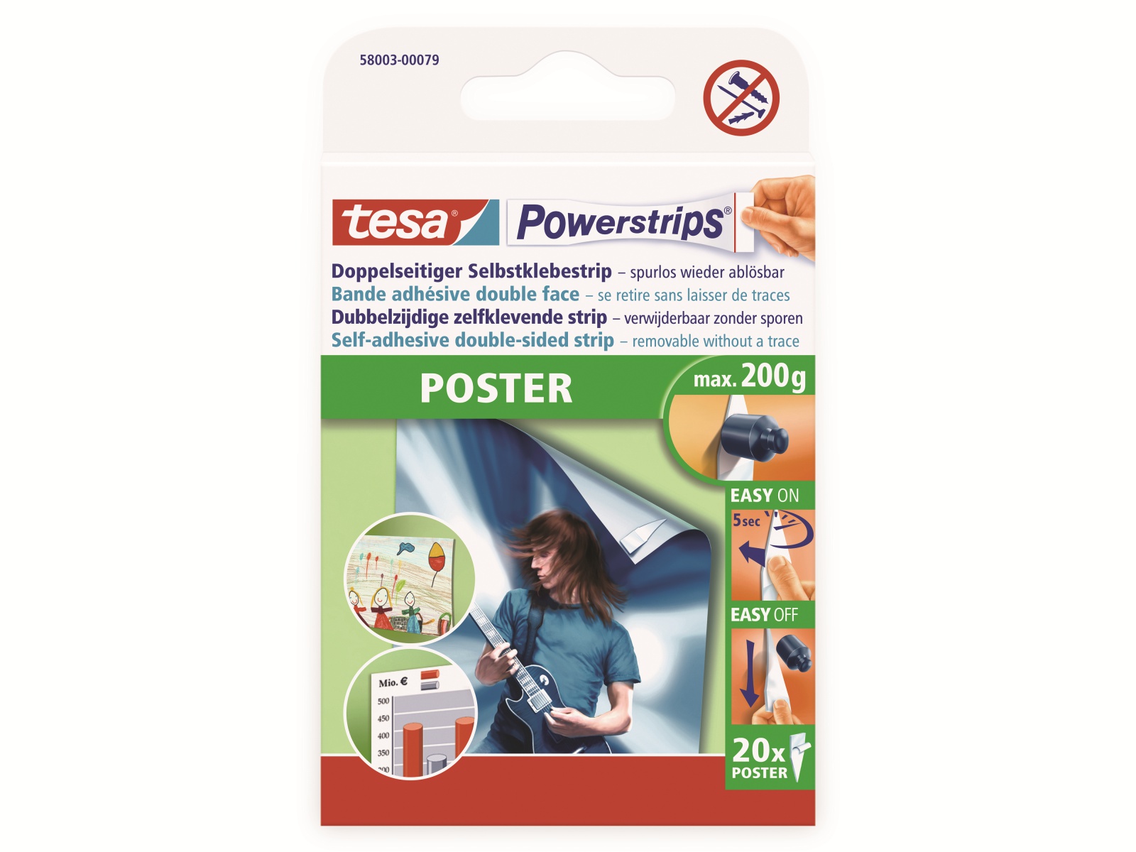 TESA Powerstrips® Poster, 58003-00079-21 TESA Powerstrips® Poster, 58003-00079-21