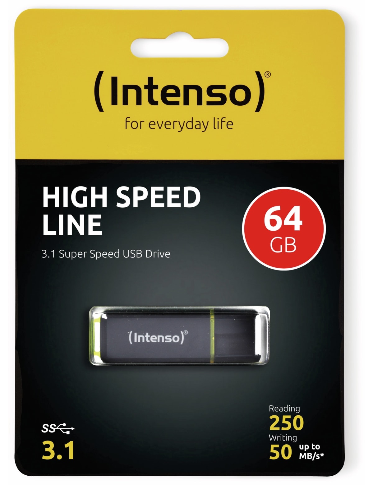 INTENSO USB-Stick High Speed Line 3537490 USB 3.2 64GB INTENSO USB 3.1 Speicherstick High Speed Line, 64 GB