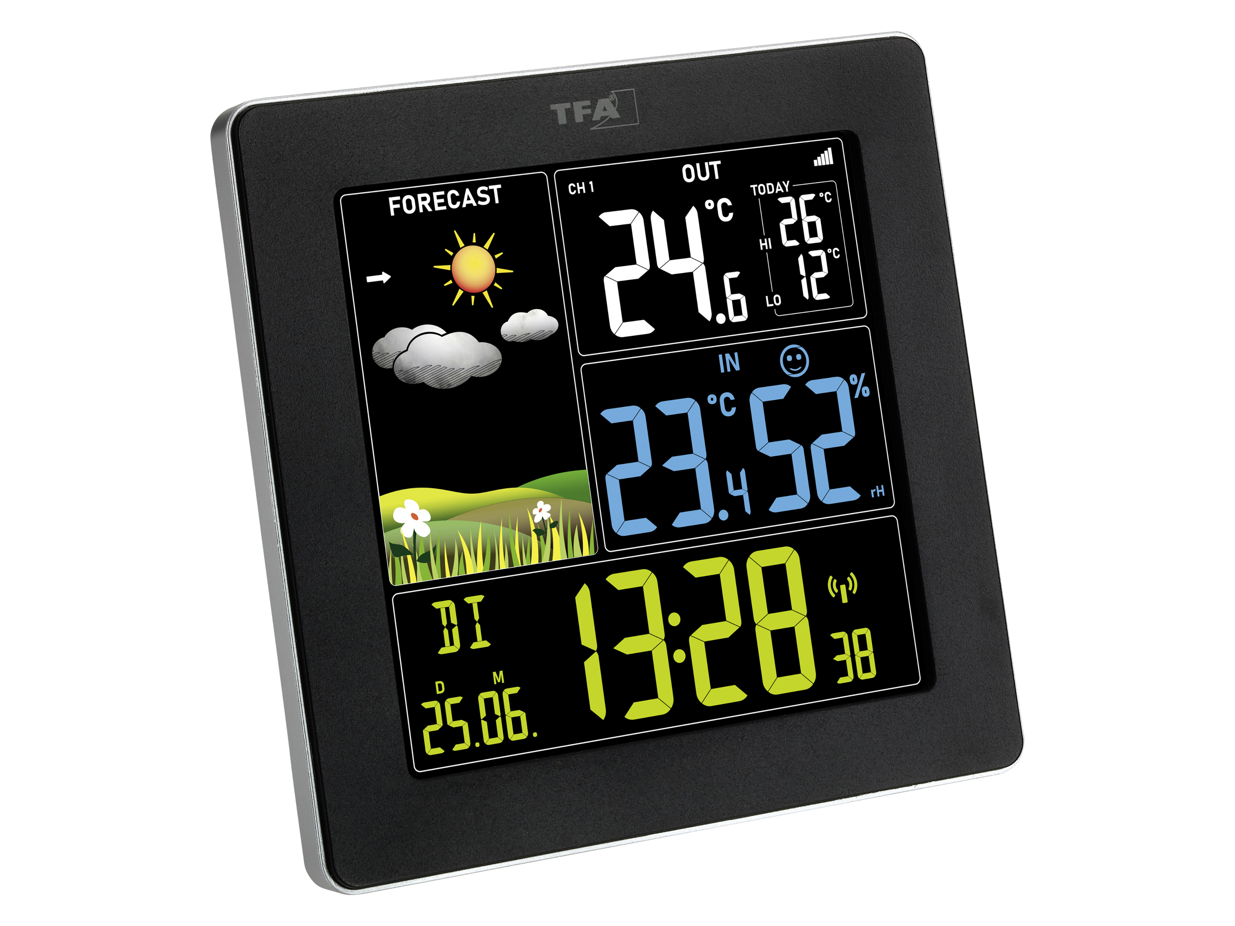 TFA Funk-Wetterstation Sun 2, mit Farbdisplay, schwarz