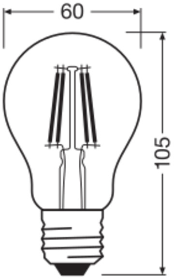 OSRAM LED-Lampe Retrofit, 3,4 W, E27, 2700K, EEK: D, 470 lm, IP20, warmweiß OSRAM LED-Lampe Retrofit, 3,4 W, E27, 2700 K, EEK: D, 470 lm, IP20, warmweiß