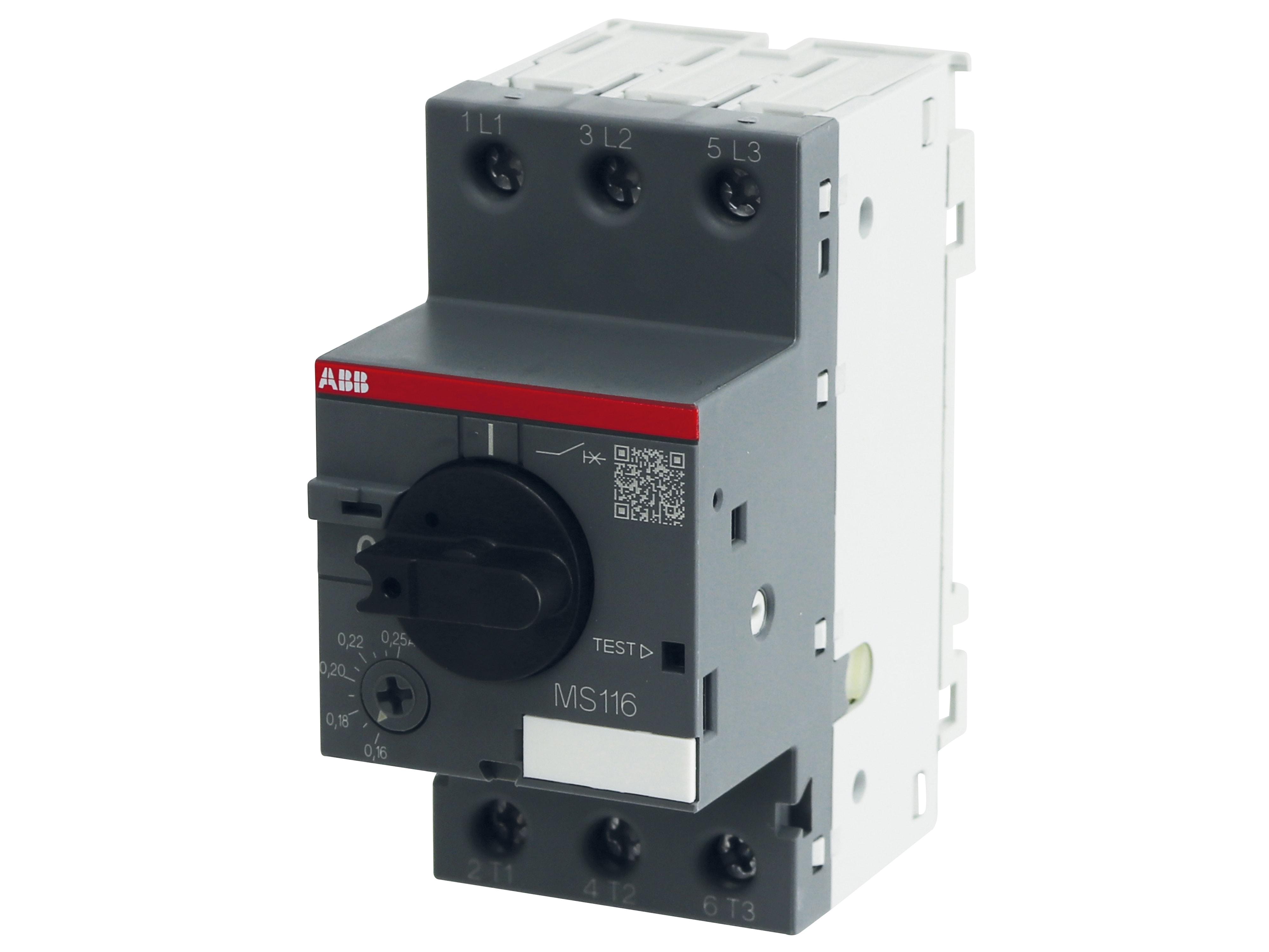 ABB Motorschutzschalter MS116-0.25, Auslöseklasse 10 A, 0.16...0.25 A