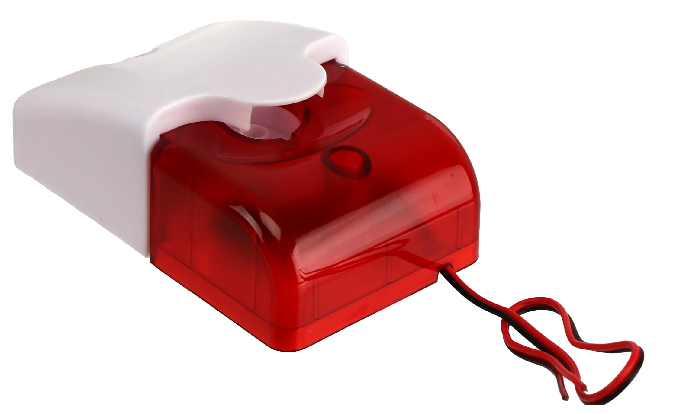 Alarmsirene mit Blitzlicht, 12 V-, 110 dB, weiß/rot Alarmsirene mit Blitzlicht, 12 V-, 110 dB, weiß/rot