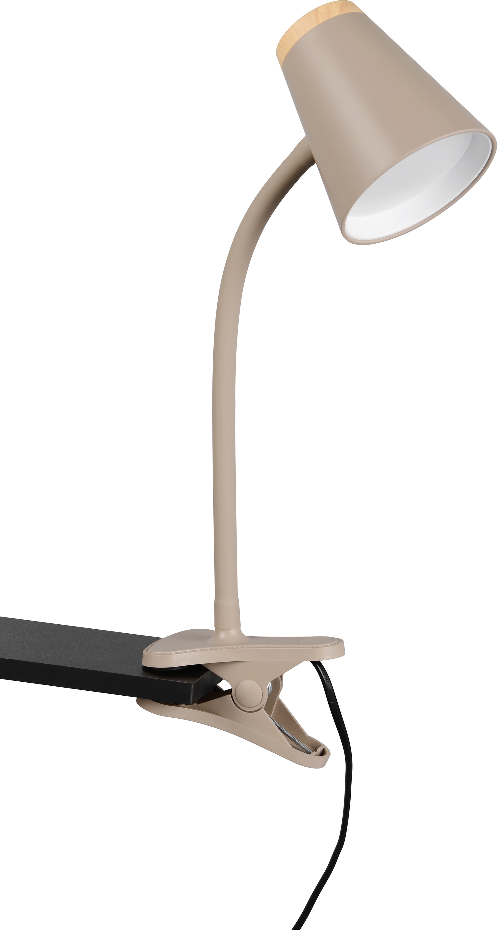 REALITY LED-Klemmleuchte PONGO, R25831143, 4,5W, 500lm, 3000K, beige REALITY LED-Klemmleuchte PONGO, R25831143, 4,5W, 500lm, 3000K, beige