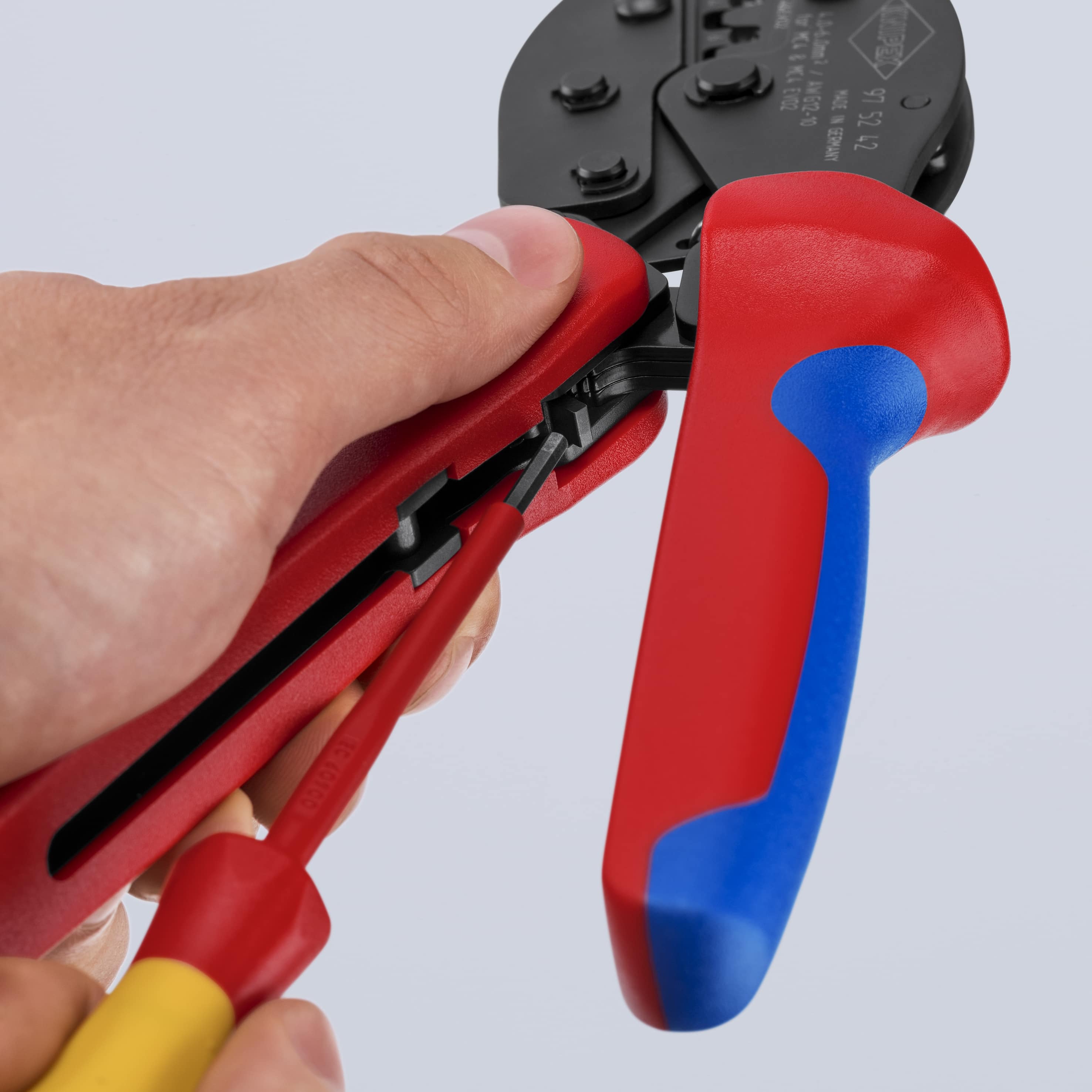 KNIPEX Crimpzange PreciForce, 97 52 42 SB, für MC4-/MC4 EVO 2-Steckverbinder