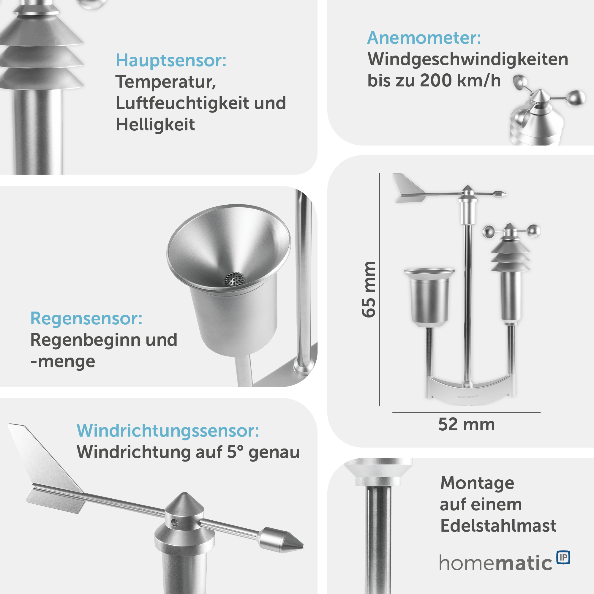 HOMEMATIC IP Smart Home 151821A0, Wettersensor Pro HOMEMATIC IP Smart Home 151821A0, Wettersensor Pro