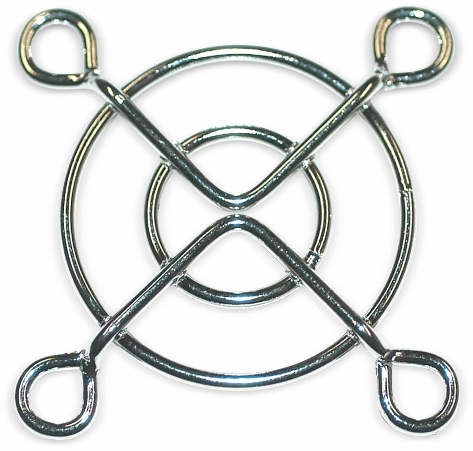 Lüftergitter 40x40 mm, Metall verchromt Lüftergitter 40x40 mm, Metall verchromt
