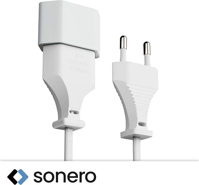 SONERO Netzkabel Verlängerung, X-ESG-ESB-010W, gerade, weiß, 1m SONERO Netzkabel Verlängerung, X-ESG-ESB-010W, gerade, weiß, 1m