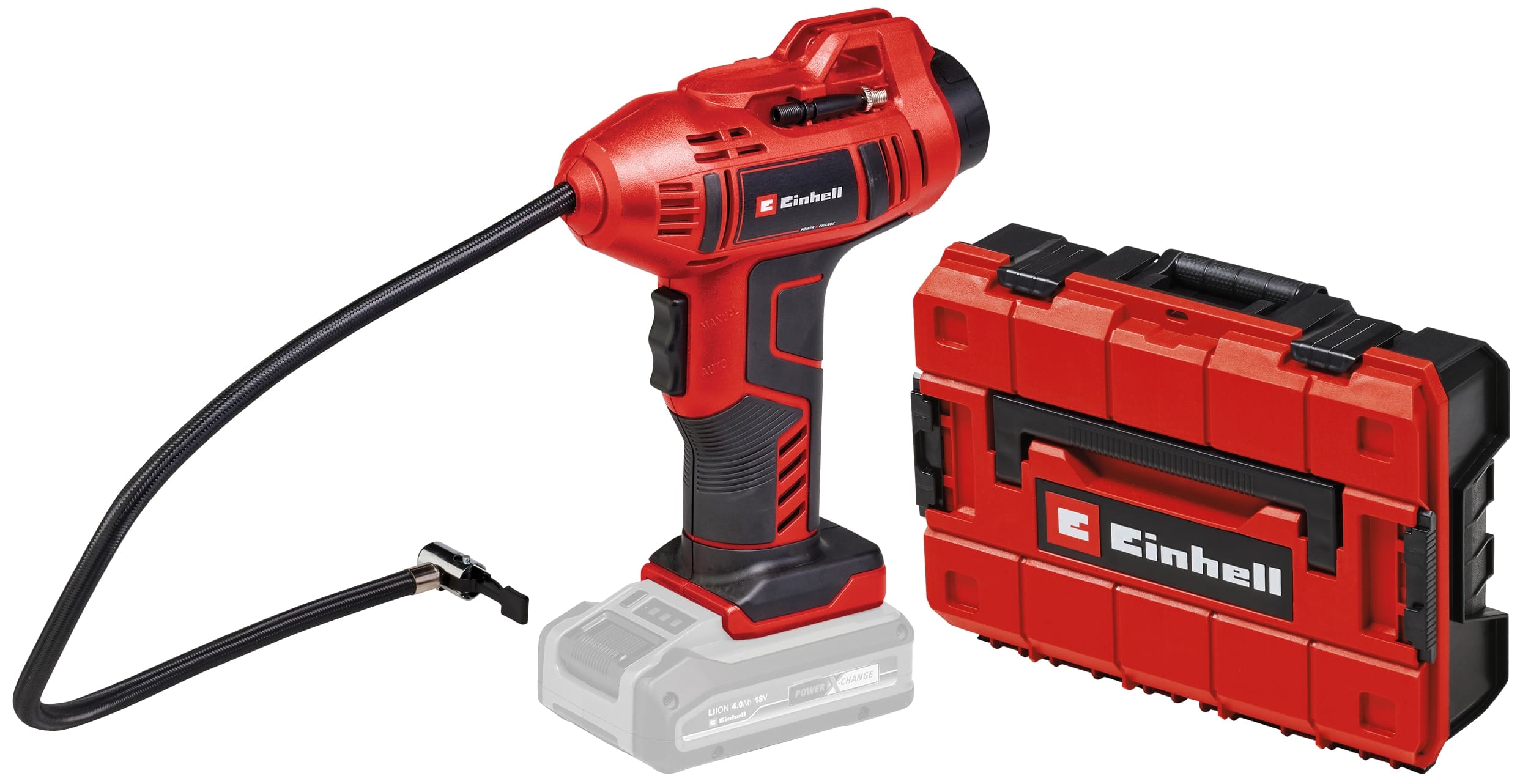 EINHELL Akku-Autokompressor CE-CC 18 Li - Solo + E-Box Koffer S-F