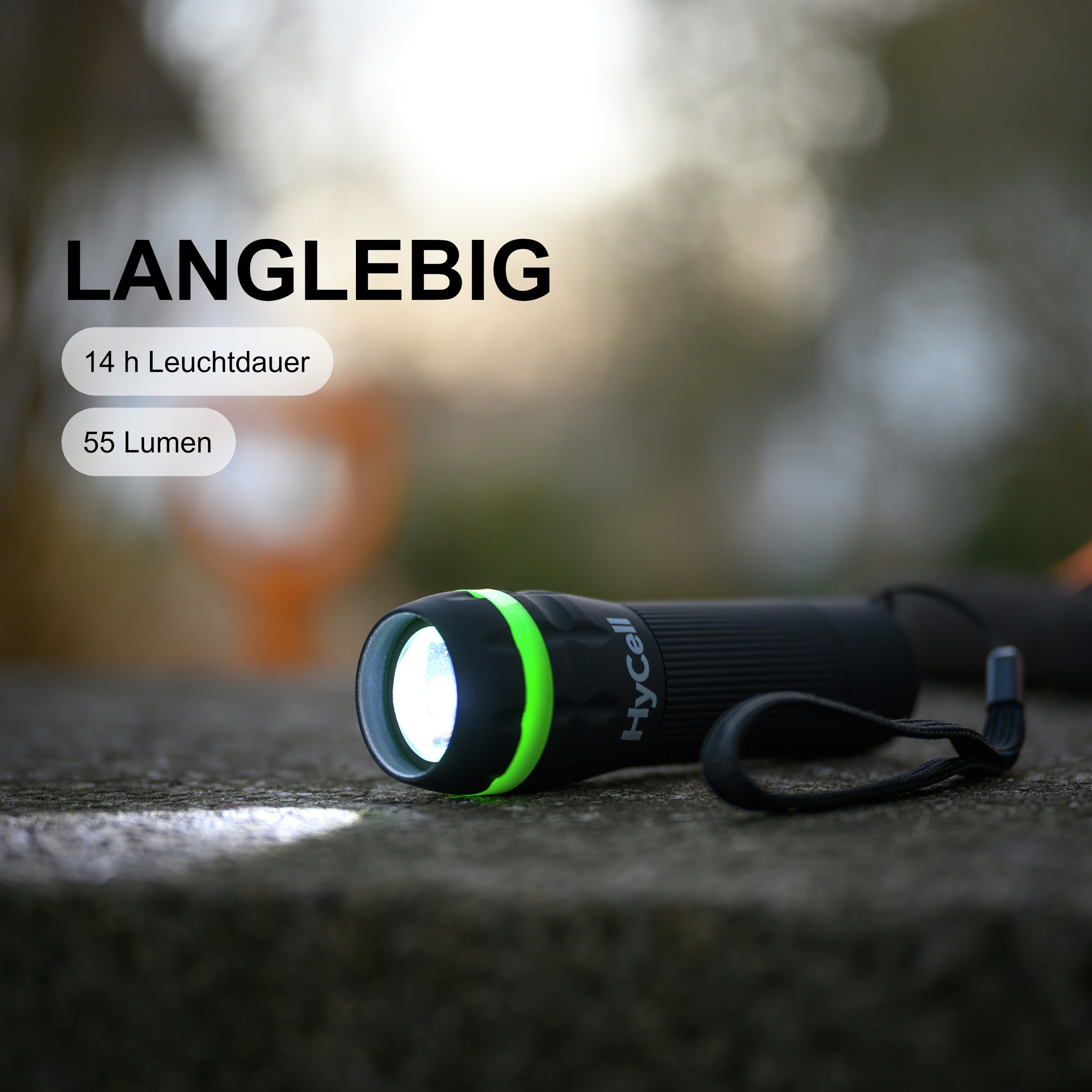 HYCELL LED-Taschenlampe Zoom, Kunststoff, 1W, 55 lm, batteriebetrieben HYCELL LED-Taschenlampe Zoom, Kunststoff, 1W, 55 lm, batteriebetrieben