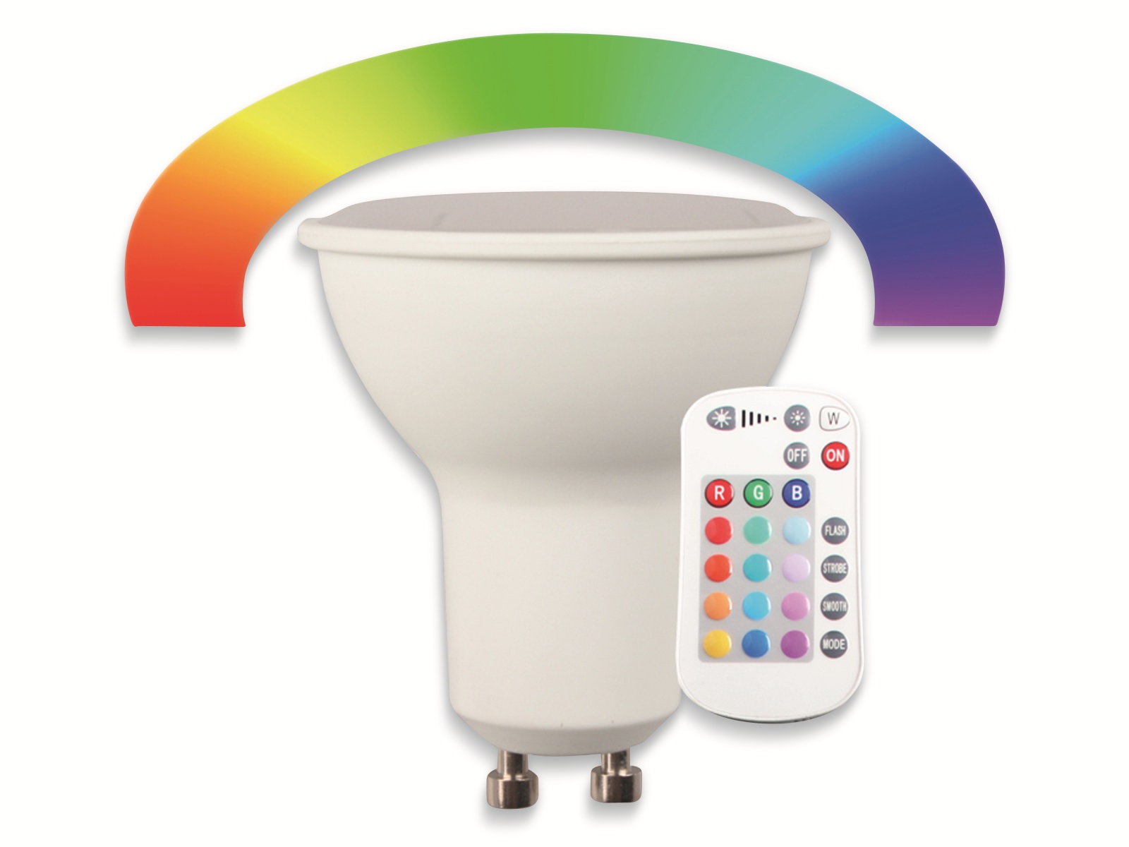 BLULAXA LED-SMD-Lampe, R50, RGB, GU10, EEK: G, 5 W, 345 lm, 2700 K BLULAXA LED-SMD-Lampe, R50, RGB, GU10, EEK: G, 5 W, 345 lm, 2700 K
