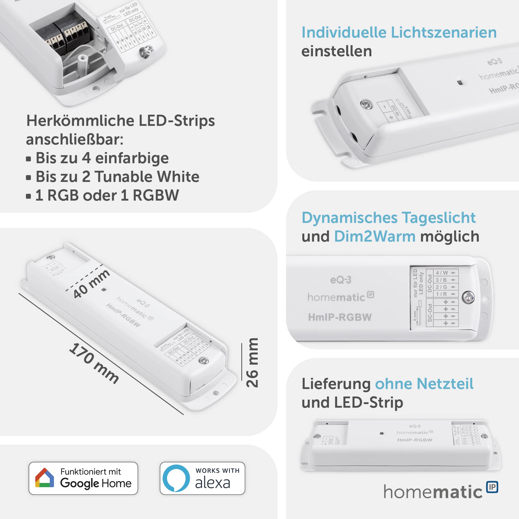 HOMEMATIC IP 157662A0, LED Controller RGBW HOMEMATIC IP 157662A0, LED Controller RGBW