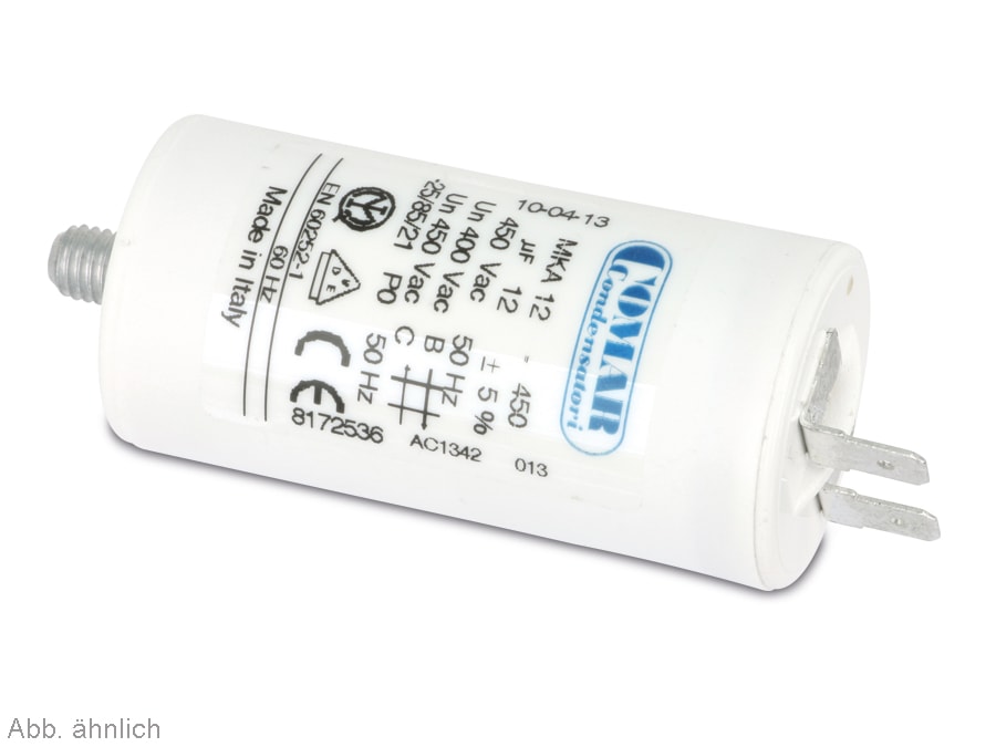 COMAR Motorkondensator, 50µF, 450V, 6,3mm