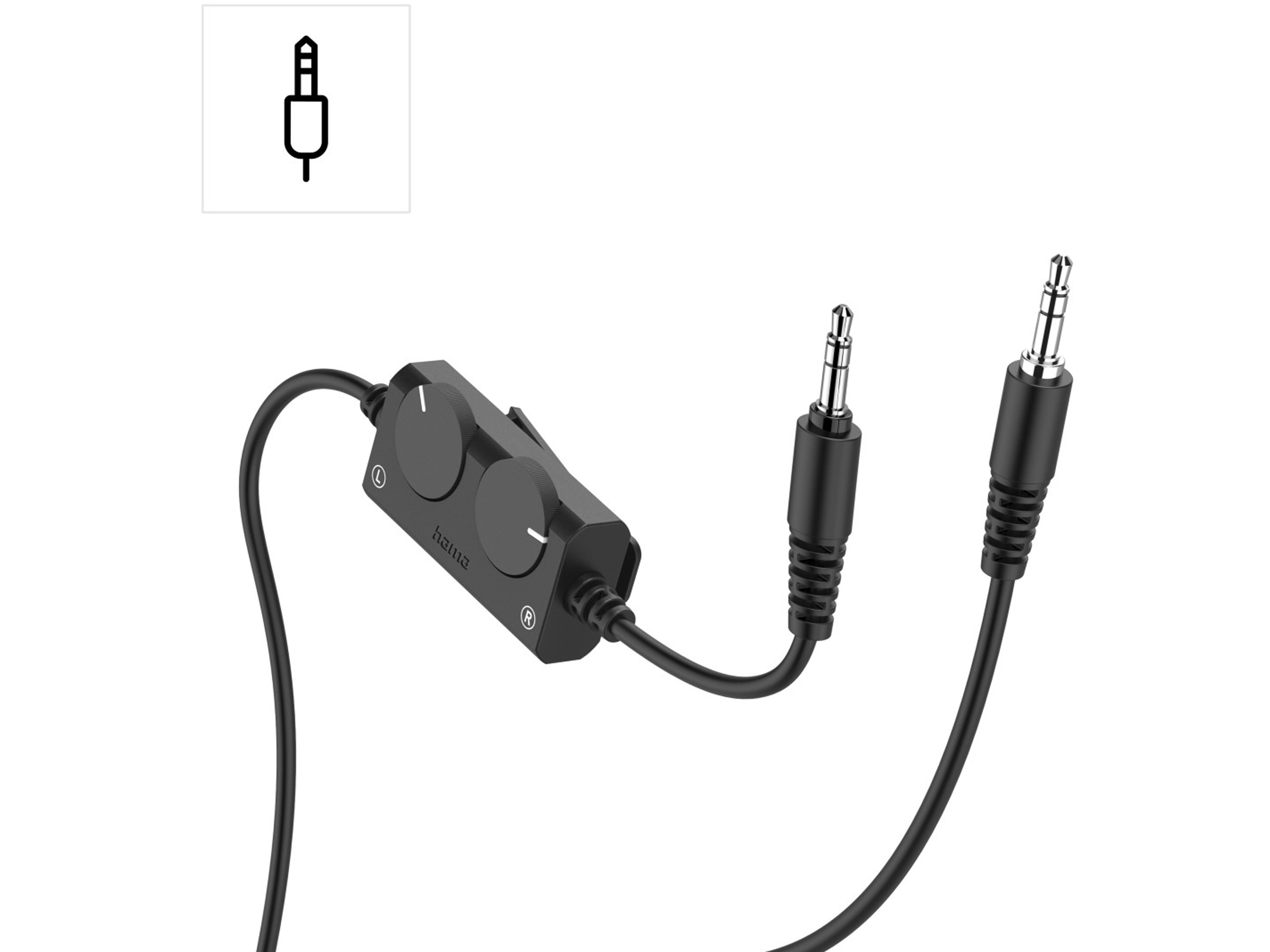 Fernsehkopfhörer HAMA, Over-Ear, 6m Kabel, Lautstärkeregelung, schwarz