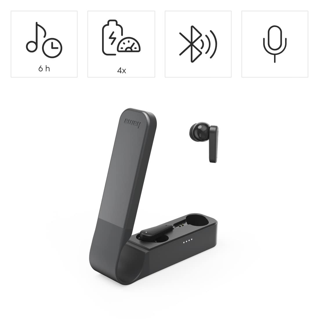 HAMA Kabellose Kopfhörer, Spirit Pocket II, ENC, App, In-Ear, Schwarz HAMA Kabellose Kopfhörer, Spirit Pocket II, ENC, App, In-Ear, Schwarz