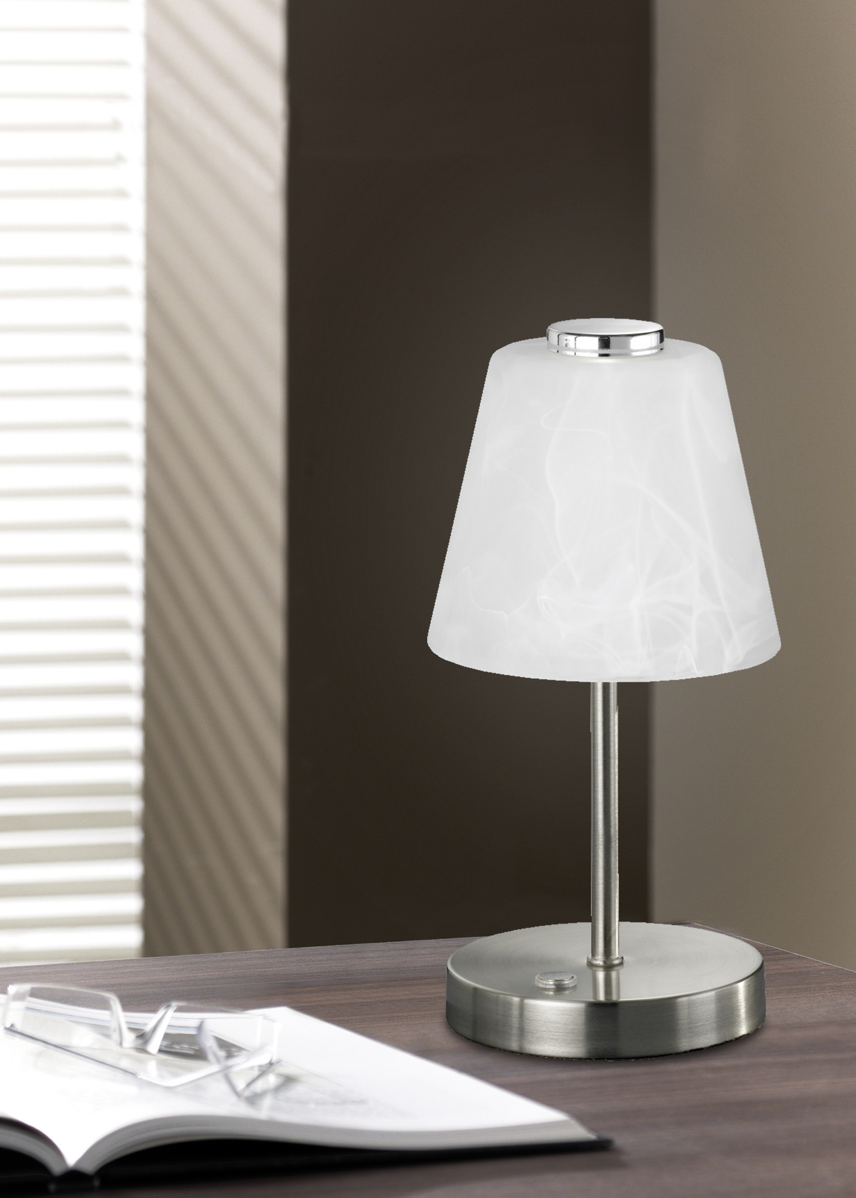 REALITY LED-Tischleuchte Emmy R52541907 nickel-matt, 3 W, 280 lm, 3000 K