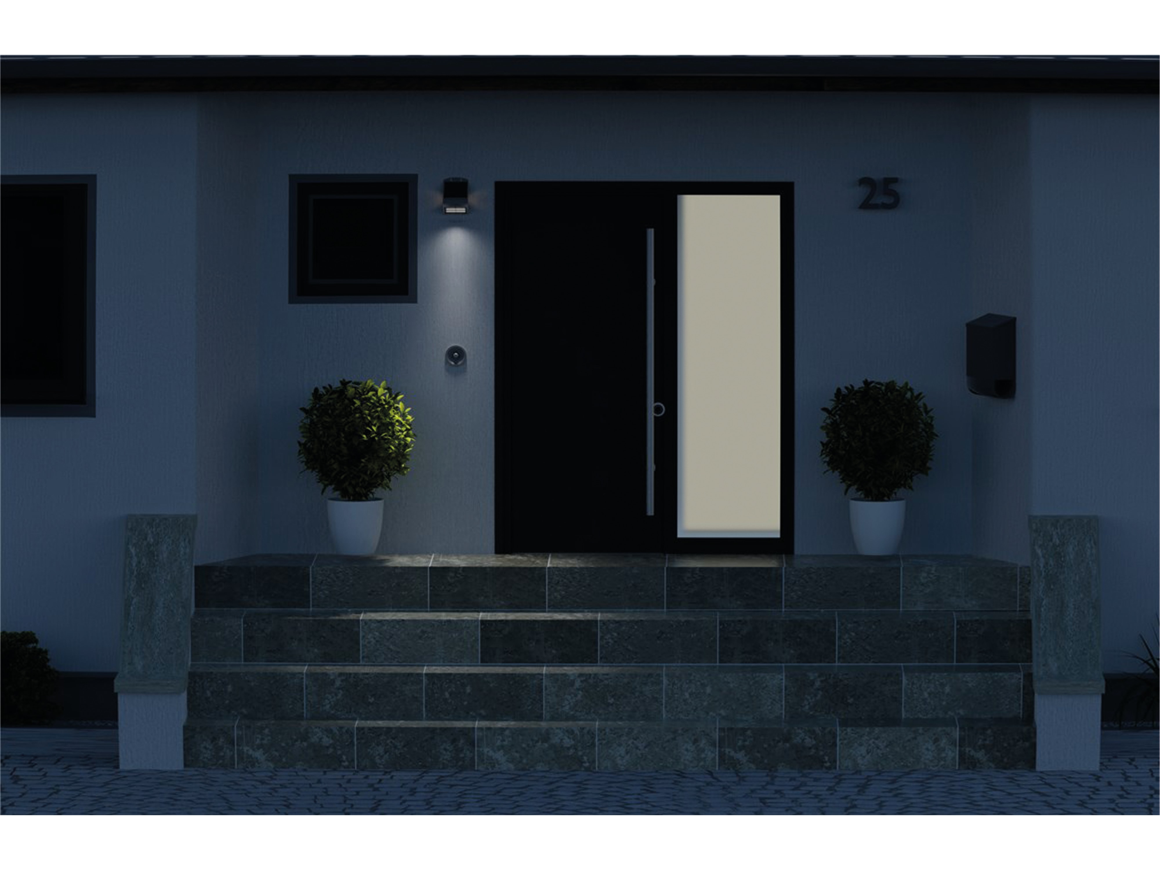 GOOBAY Solar LED-Wandleuchte mit Bewegungsmelder, 1,5 W, weiß GOOBAY Solar LED-Wandleuchte mit Bewegungsmelder, 1,5 W, weiß