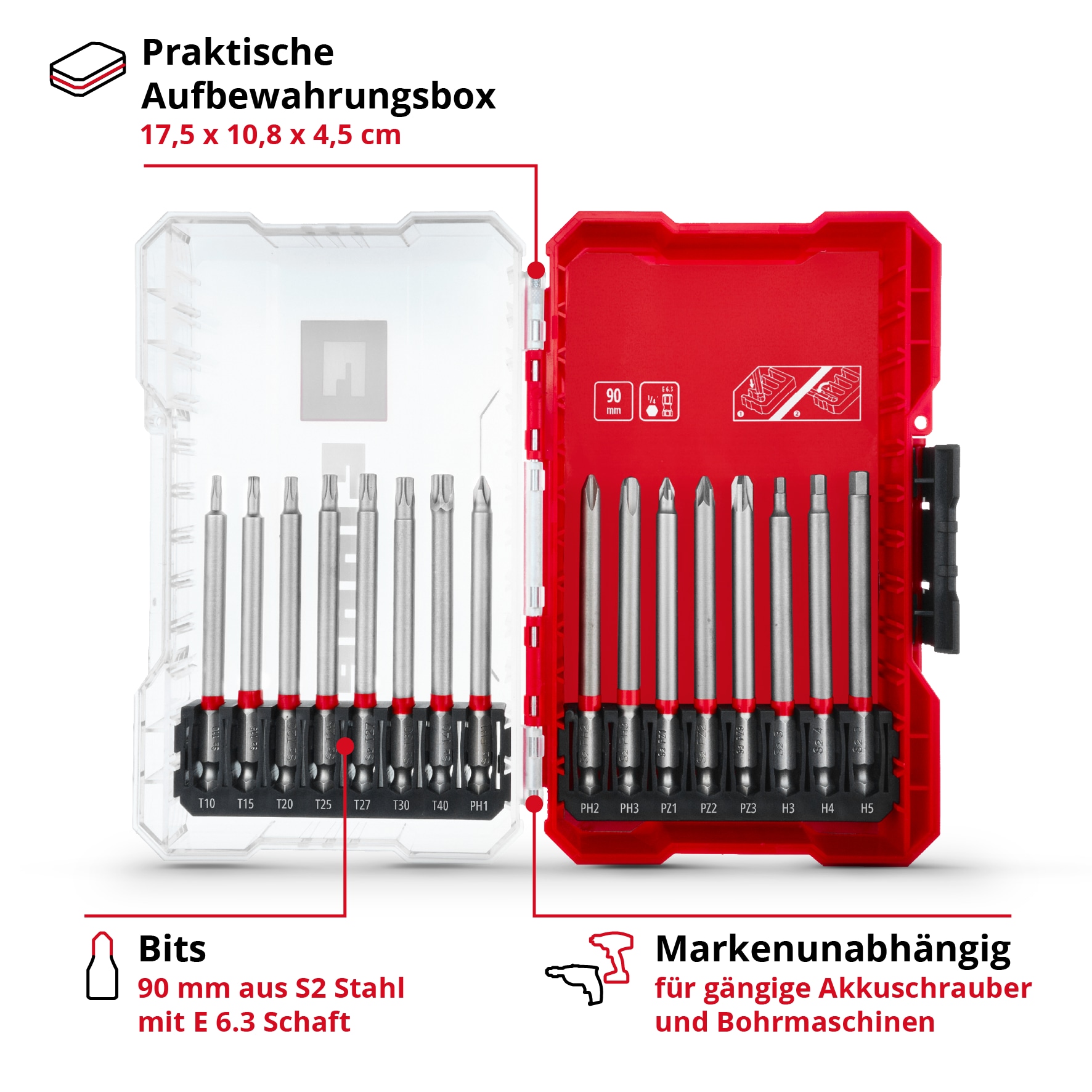 EINHELL Bit-Set, 118973, M-Case, 16-teilig EINHELL Bit-Set, 118973, M-Case, 16-teilig