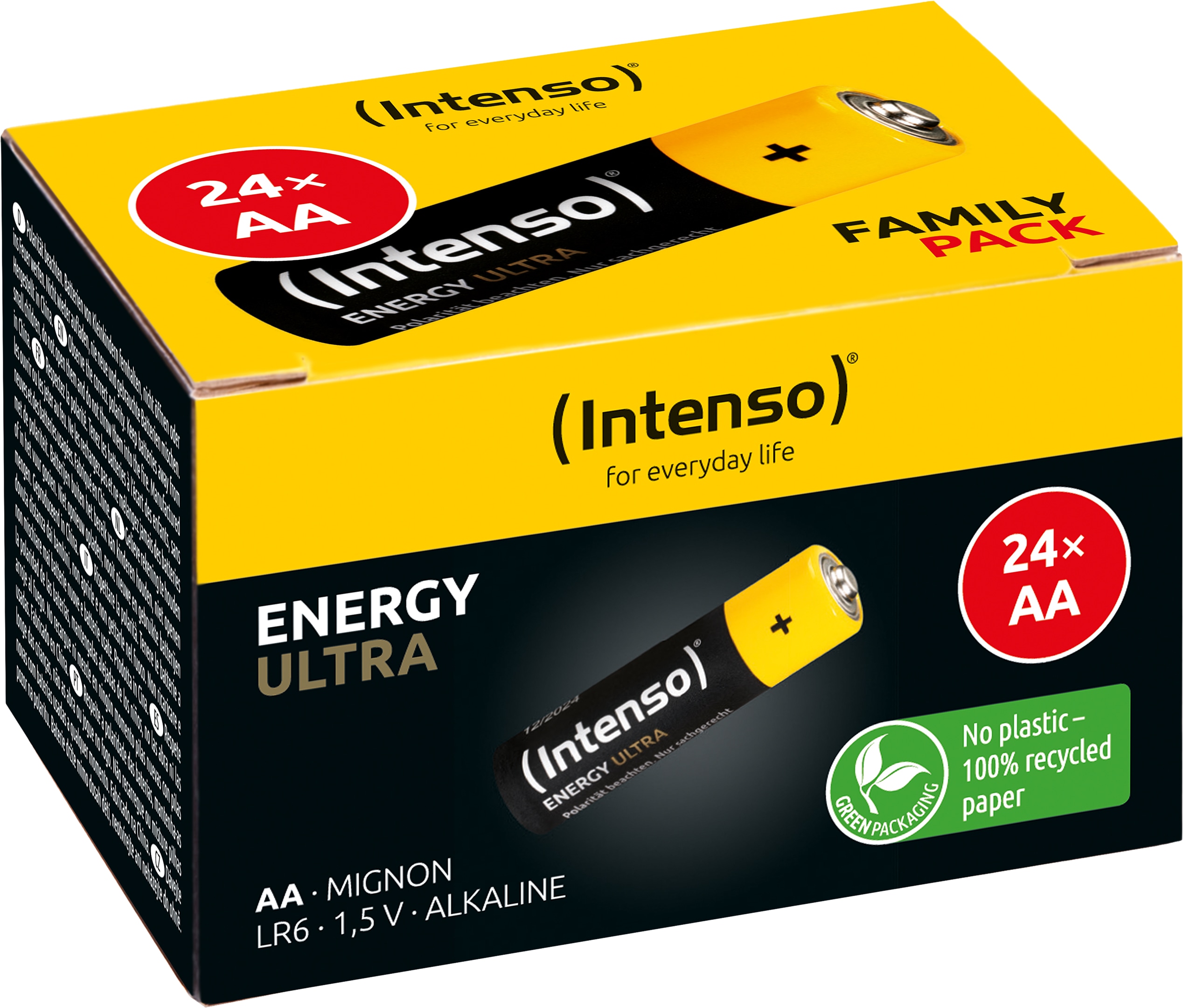 INTENSO Mignon-Batterie-Set Energy Ultra, AA LR06, Alkaline, 24 Stück INTENSO Batterie-Set Energy Ultra, AA LR06, 24 Stück