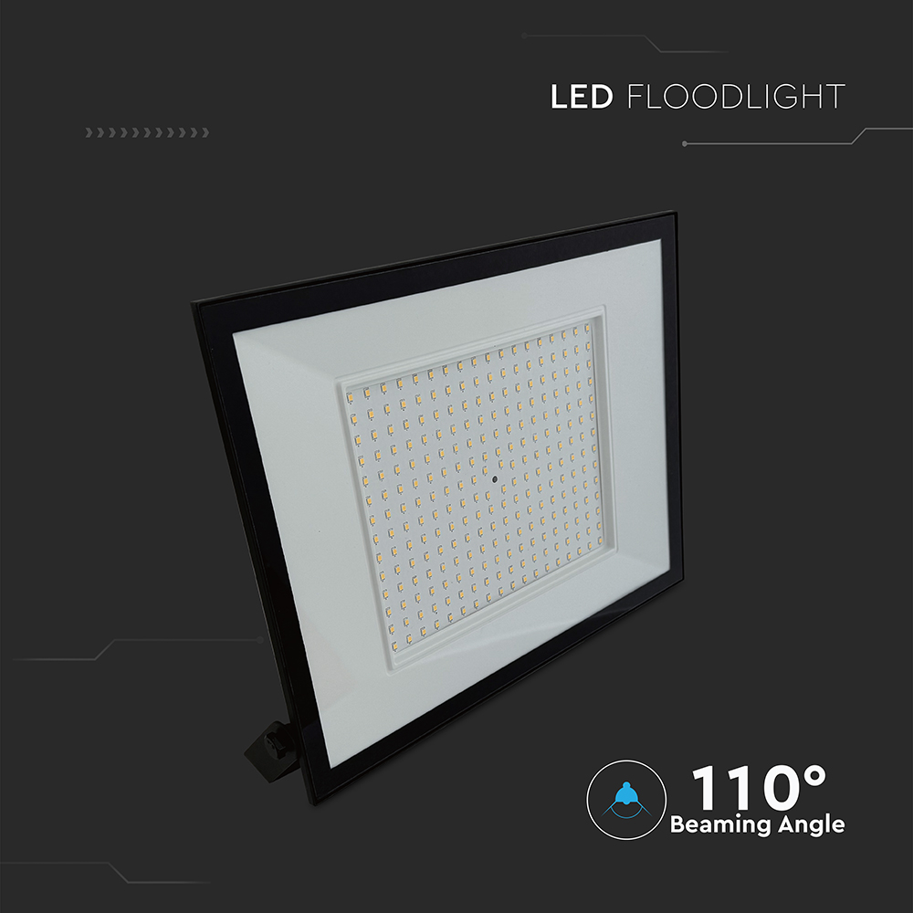 V-TAC LED-Fluter, VT-44208, 200 W, 6500K, EEK: F, 16450 lm, kaltweiß, IP65, schwarz