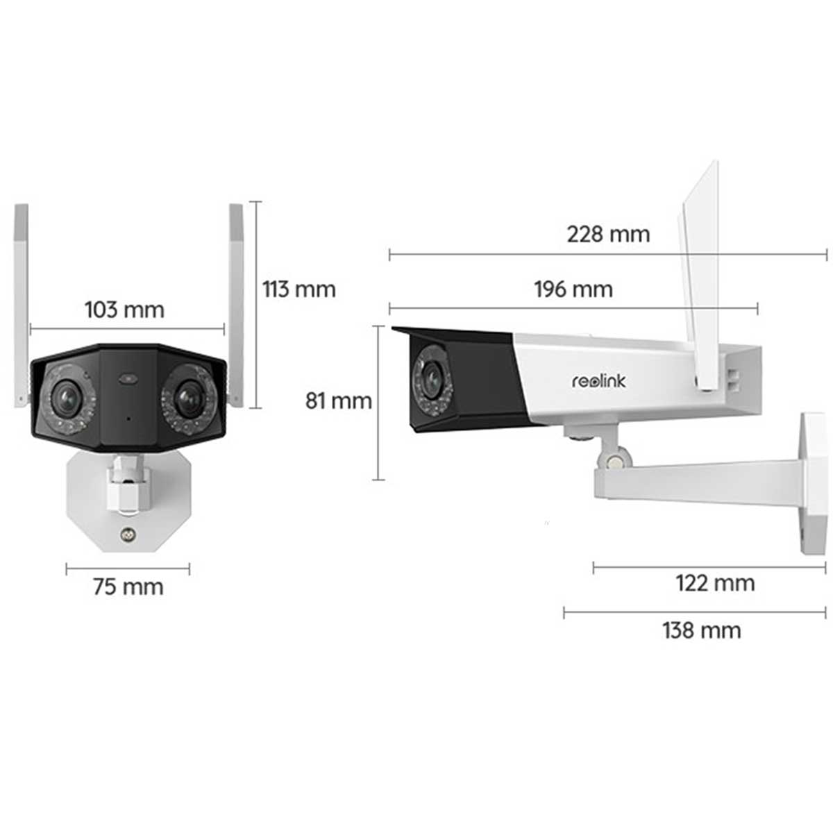REOLINK Überwachungskamera Duo Series, W730 (WiFi 6), außen, weiß