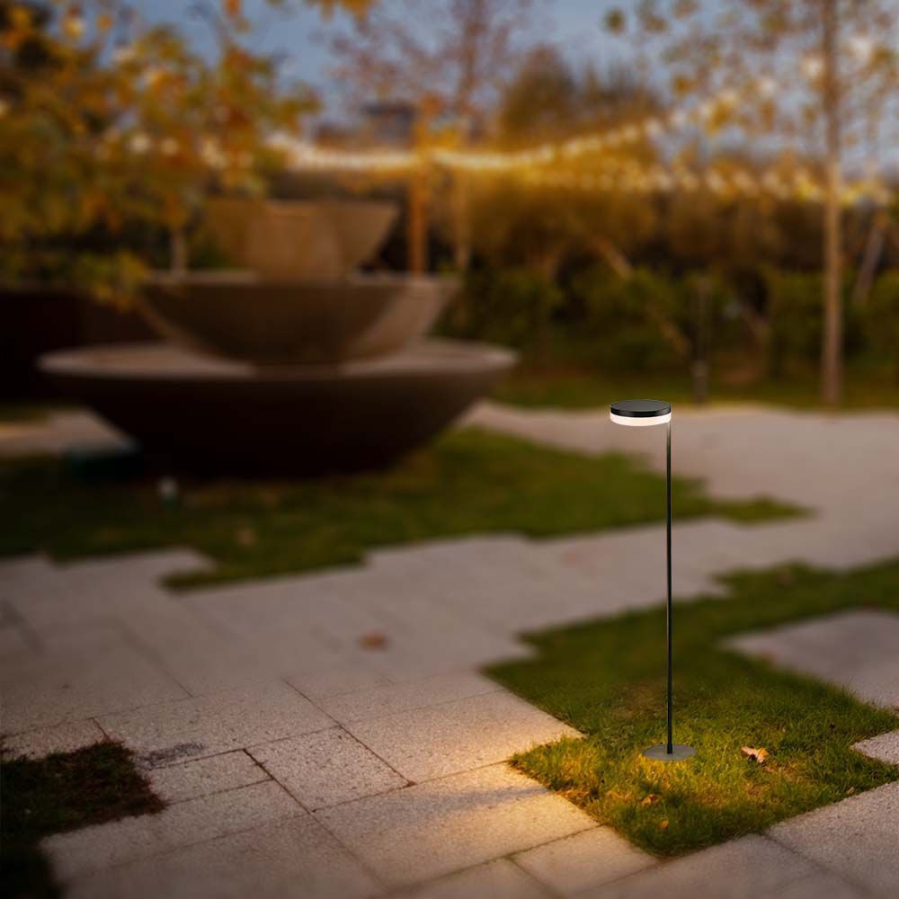 V-TAC Solar LED-Poller-Außenleuchte VT-1137, 2 W, 3000 K, IP54, schwarz V-TAC Solar LED-Poller-Außenleuchte VT-1137, 2 W, 3000 K, IP54, schwarz