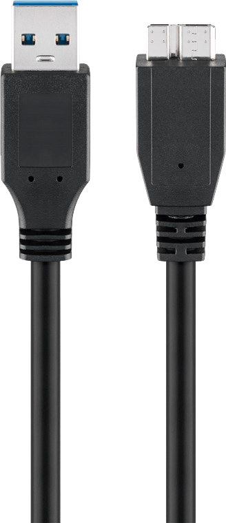 GOOBAY USB 3.0 Kabel 95027 A/microB 3m schwarz GOOBAY USB 3.0 Kabel 95027 A/microB 3m schwarz