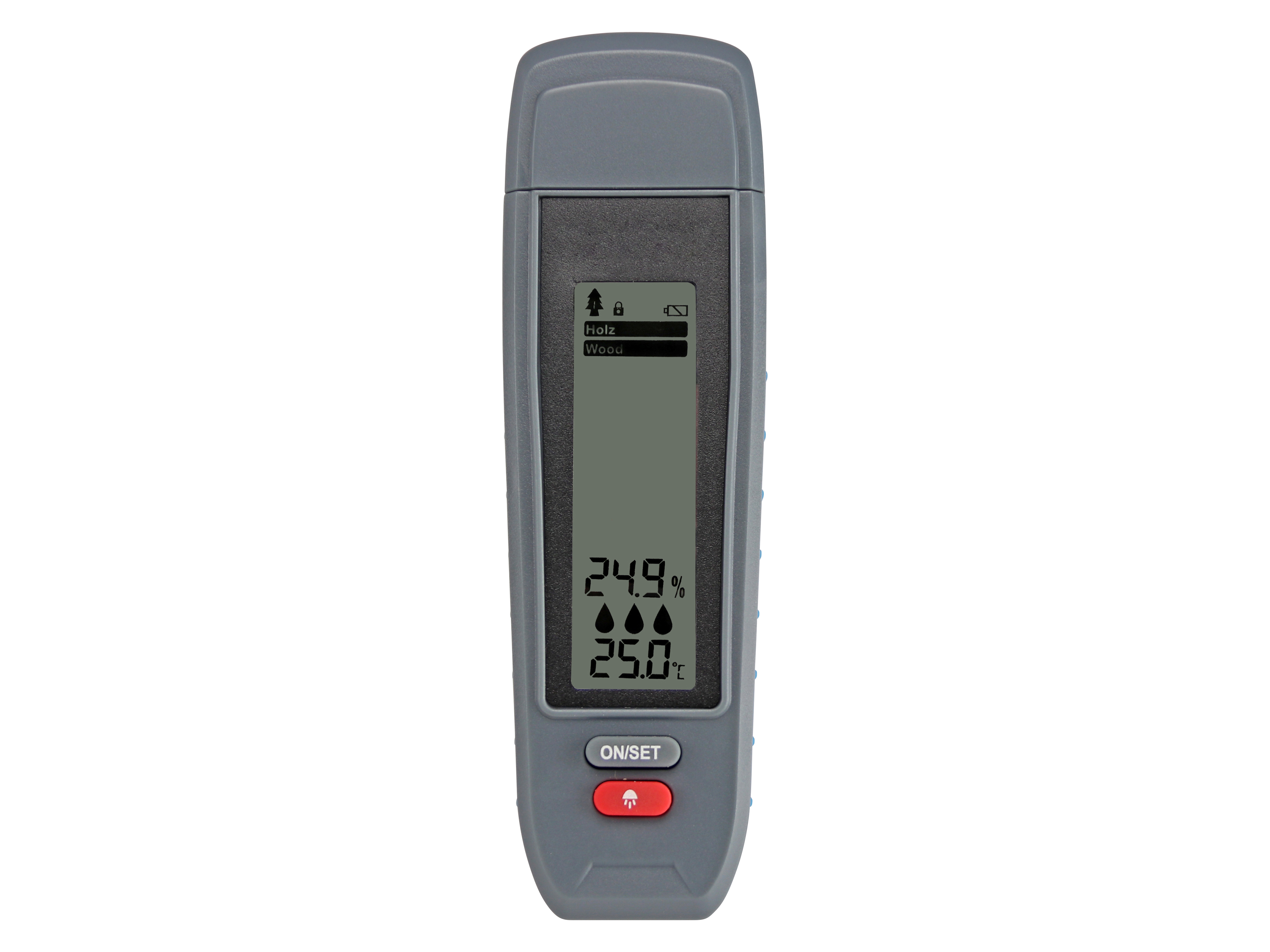 Feuchtigkeitsmessgerät für Holz und Baumaterialien, inkl. 2x Batterien