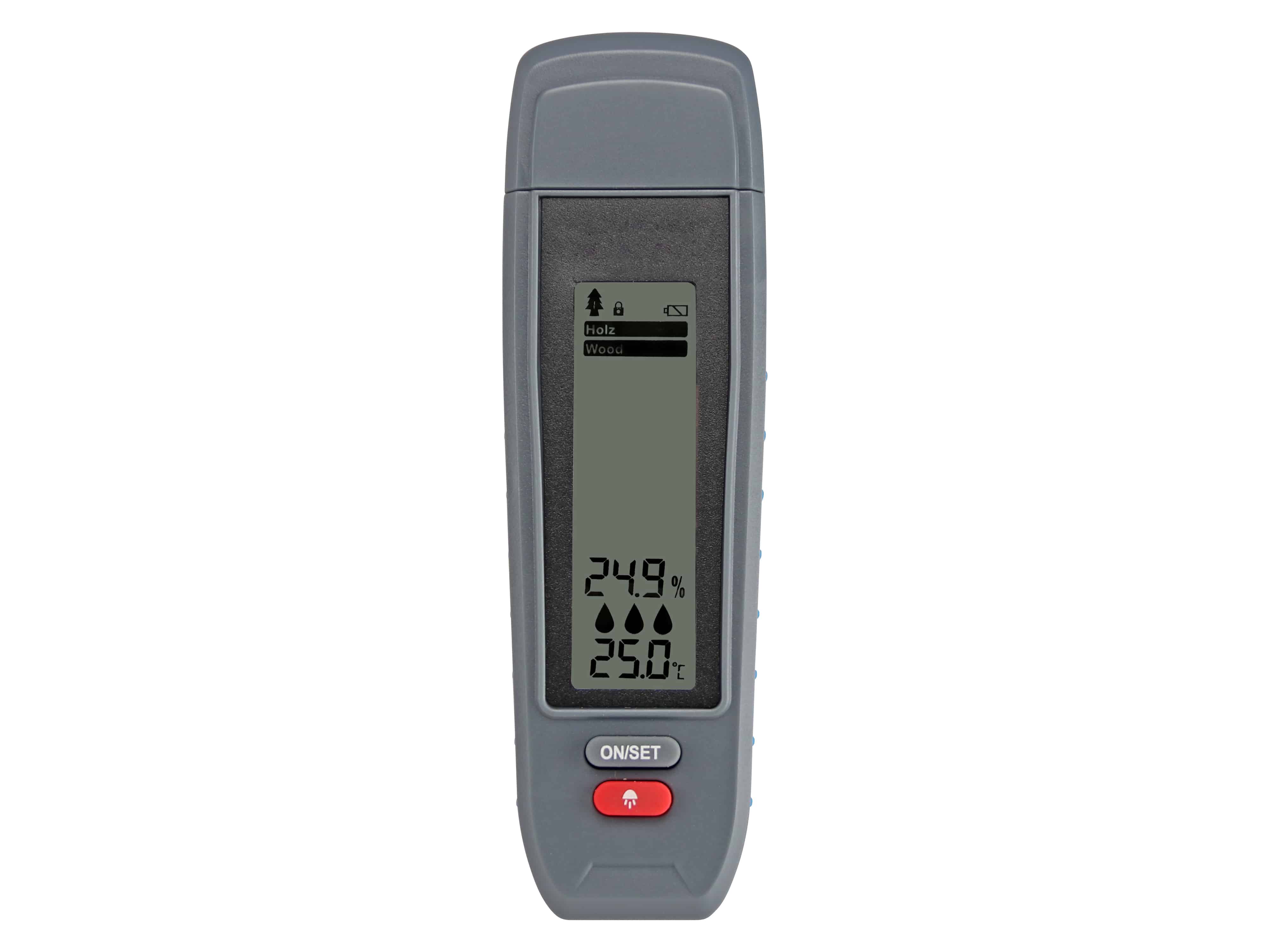 Feuchtigkeitsmessgerät für Holz und Baumaterialien, inkl. 2x Batterien Feuchtigkeitsmessgerät für Holz und Baumaterialien, inkl. 2x Batterien