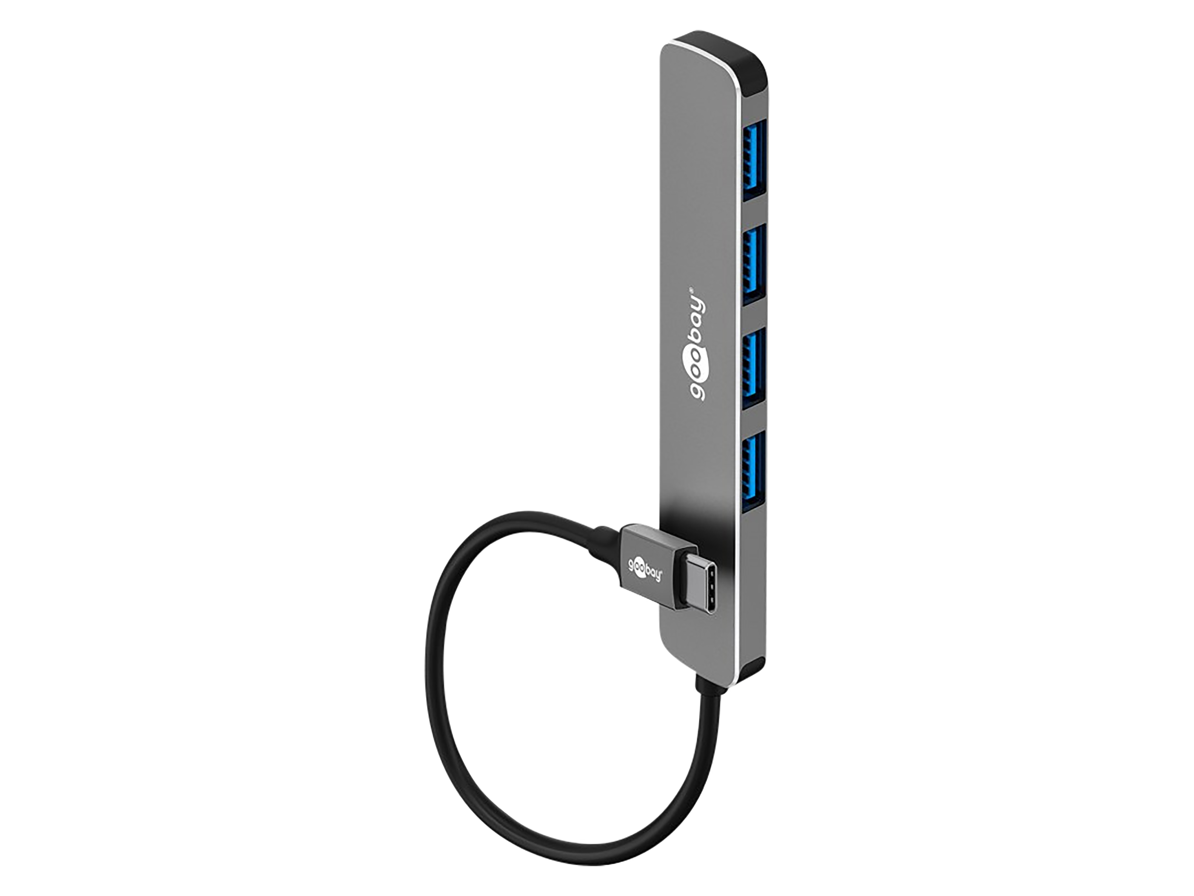 GOOBAY USB3.2 Hub 79157 Slim 4 Port USB-C auf USB-A 5 Gbit/s GOOBAY USB3.2 Hub 79157 Slim 4 Port USB-C auf USB-A 5 Gbit/s