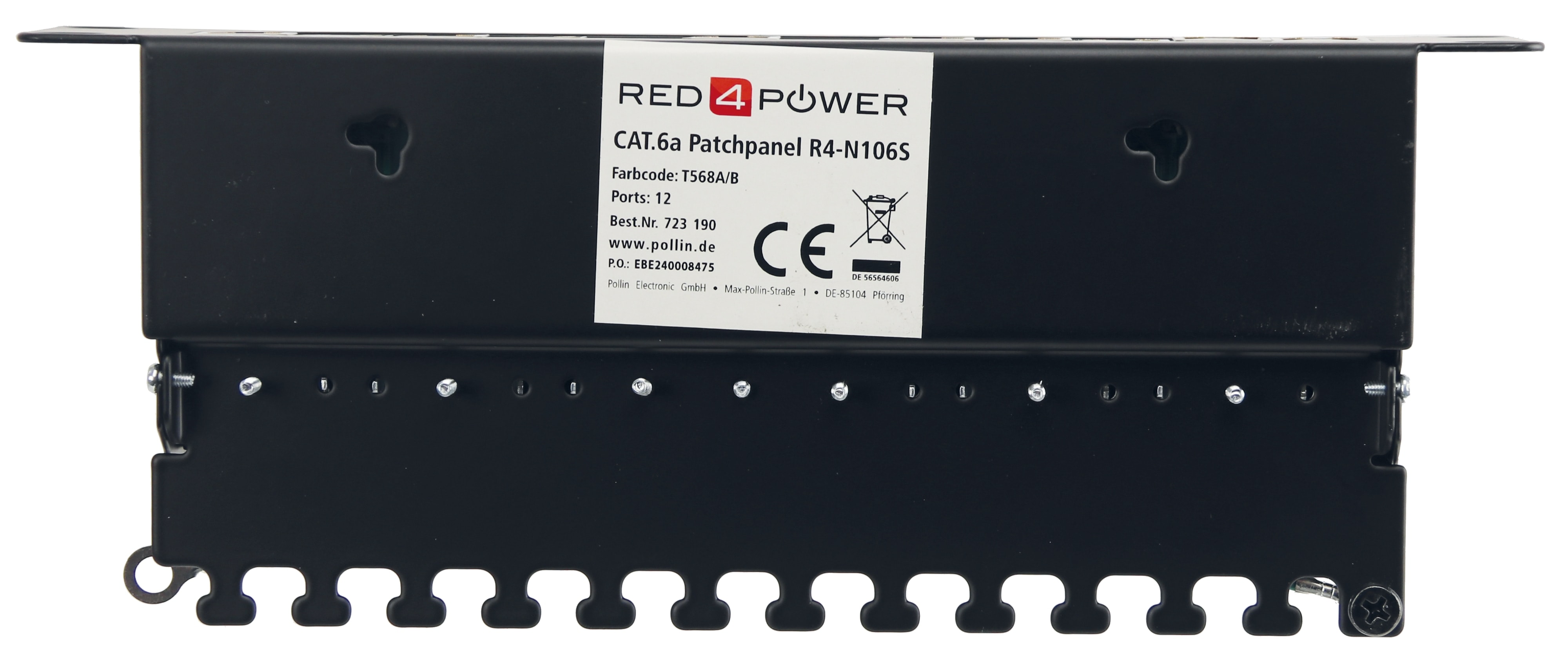 RED4POWER CAT.6a Patchpanel R4-N106S, 12-fach, 10", schwarz RED4POWER CAT.6a Patchpanel R4-N106S, 12-fach, 10", schwarz