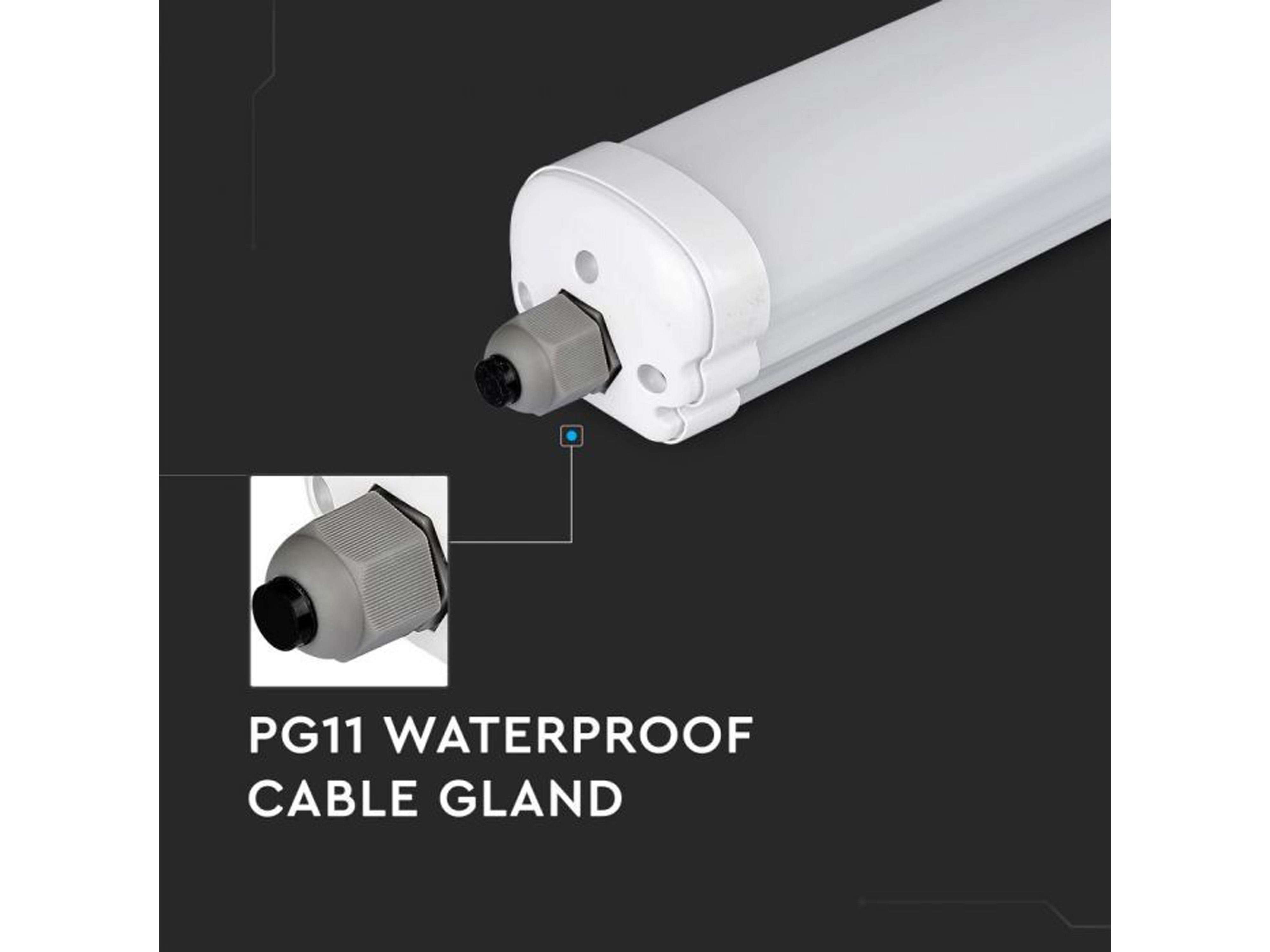 V-TAC LED-Feuchtraumleuchte VT-1249, 36W, 4000K, EEK: E, 4820lm, neutralweiß, IP65, 120 cm