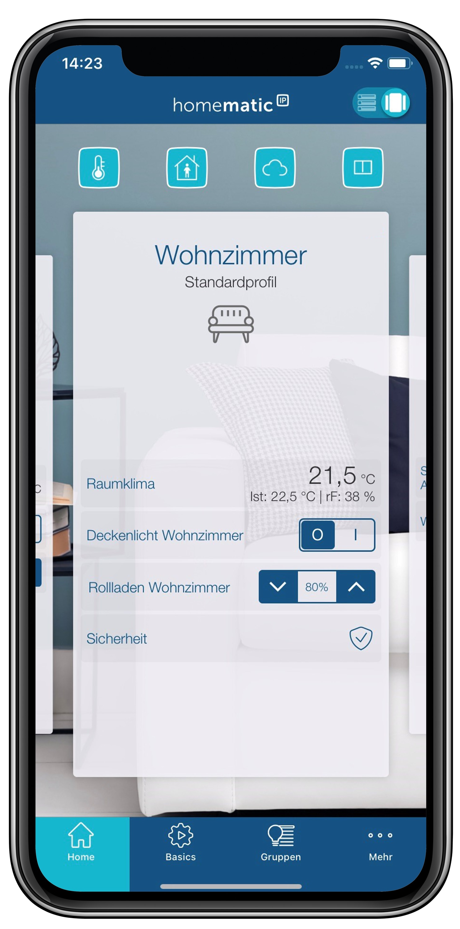 HOMEMATIC IP 156669A0, Wandthermostat mit Luftfeuchtigkeitssensor HOMEMATIC IP 156669A0, Wandthermostat mit Luftfeuchtigkeitssensor