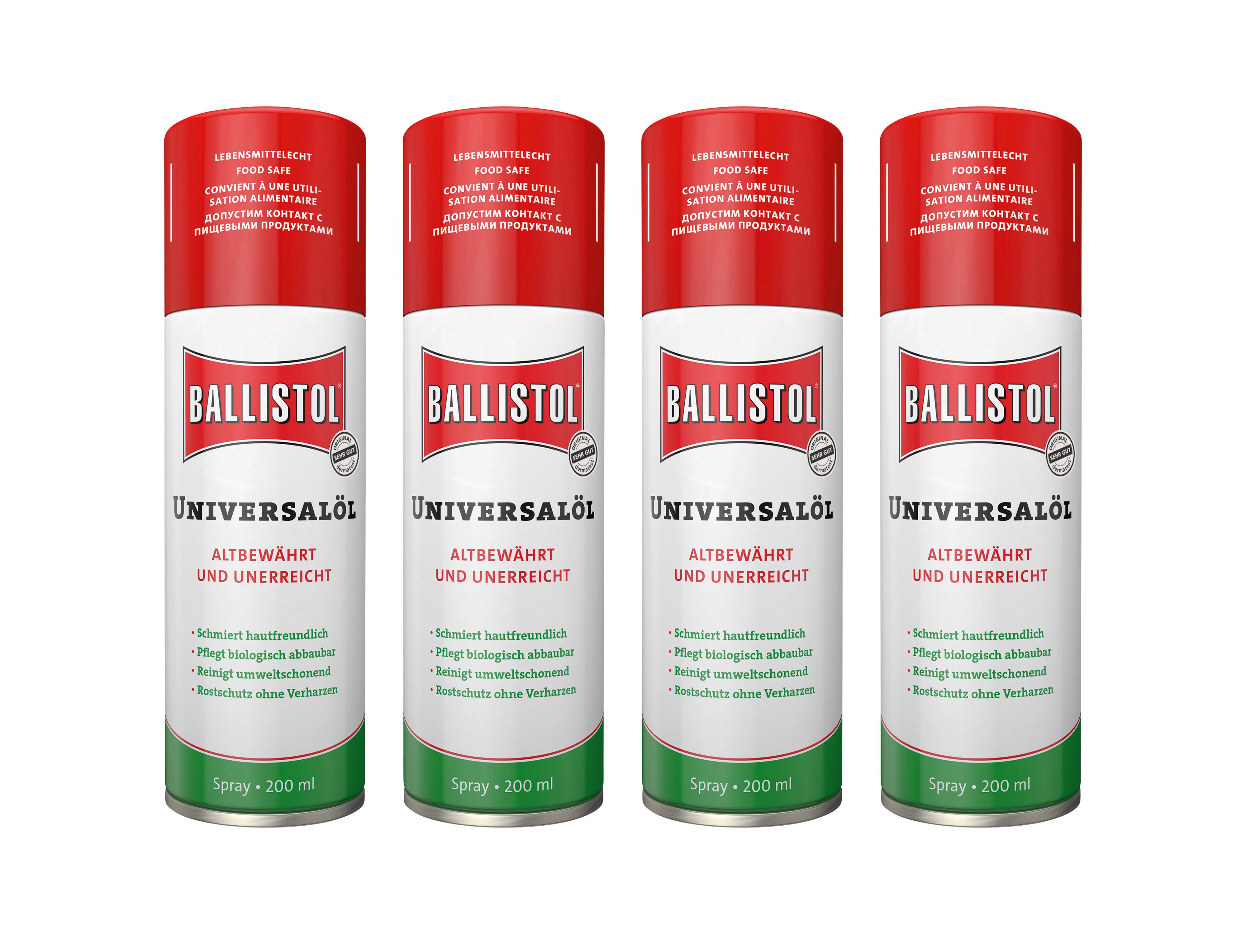 BALLISTOL Universalöl Spray, 200 ml, 4 Stück
