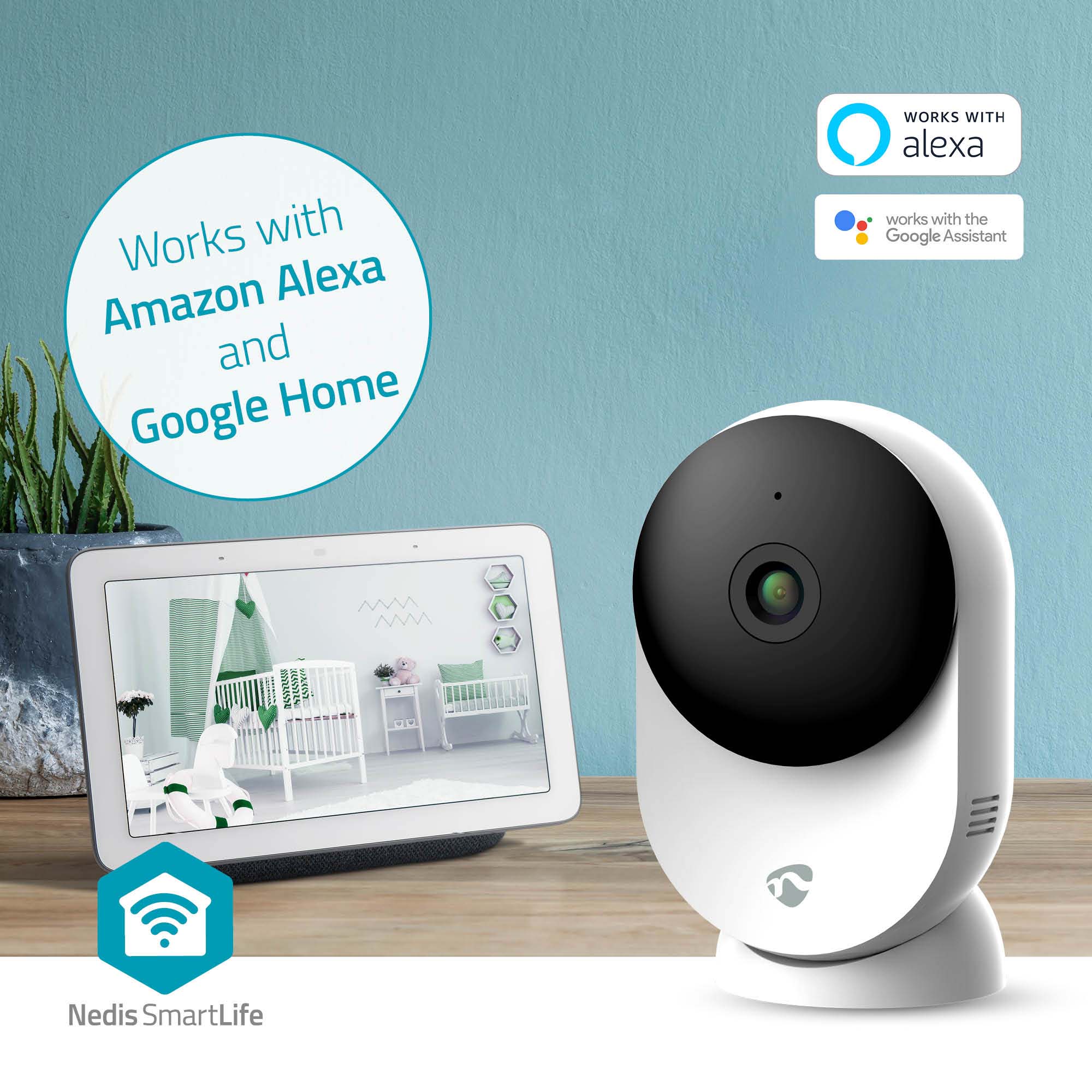 NEDIS Überwachungskamera SmartLife, WIFICI12CWT, Innen, Wi-Fi, weiß