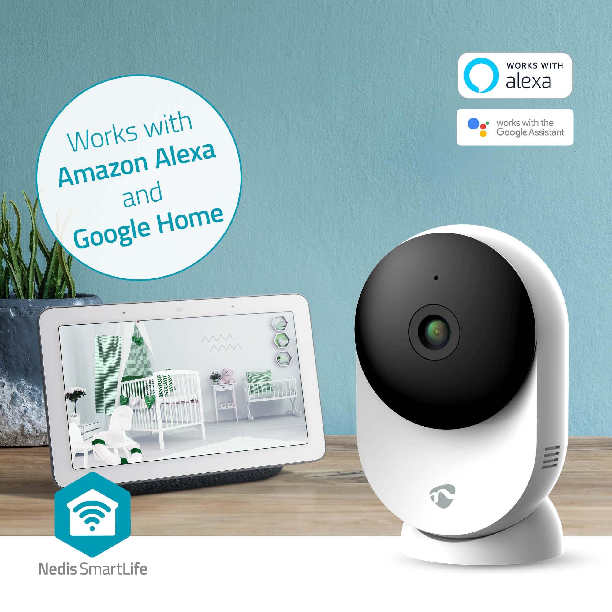NEDIS Weisser Überwachungskamera SmartLife, WIFICI12CWT, Innen, Wi-Fi, weiß NEDIS Überwachungskamera SmartLife, WIFICI12CWT, Innen, Wi-Fi, weiß