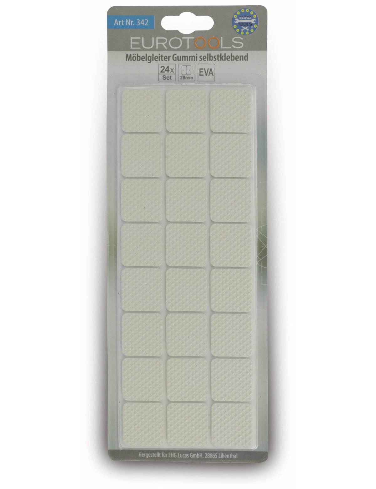EUROTOOLS Möbelgleiter 342-NBFR, EVA, 28x28 mm, 24 Stück EUROTOOLS Möbelgleiter 342-NBFR, EVA, 28x28 mm, 24 Stück