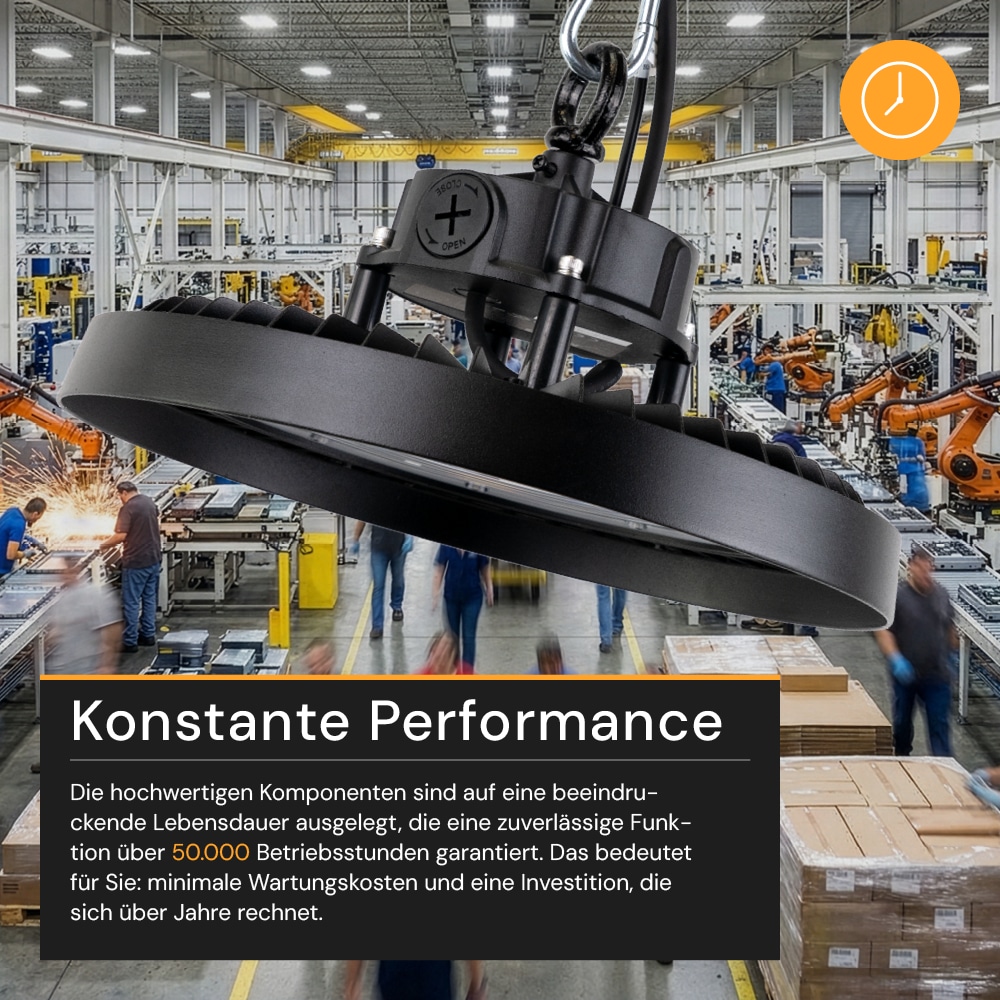 ENOVALITE LED-Highbay-Leuchte, UFO, EEK: C, 200W, 34000lm, 4000K, schwarz ENOVALITE LED-Highbay-Leuchte, UFO, EEK: C, 200W, 34000lm, 4000K, schwarz