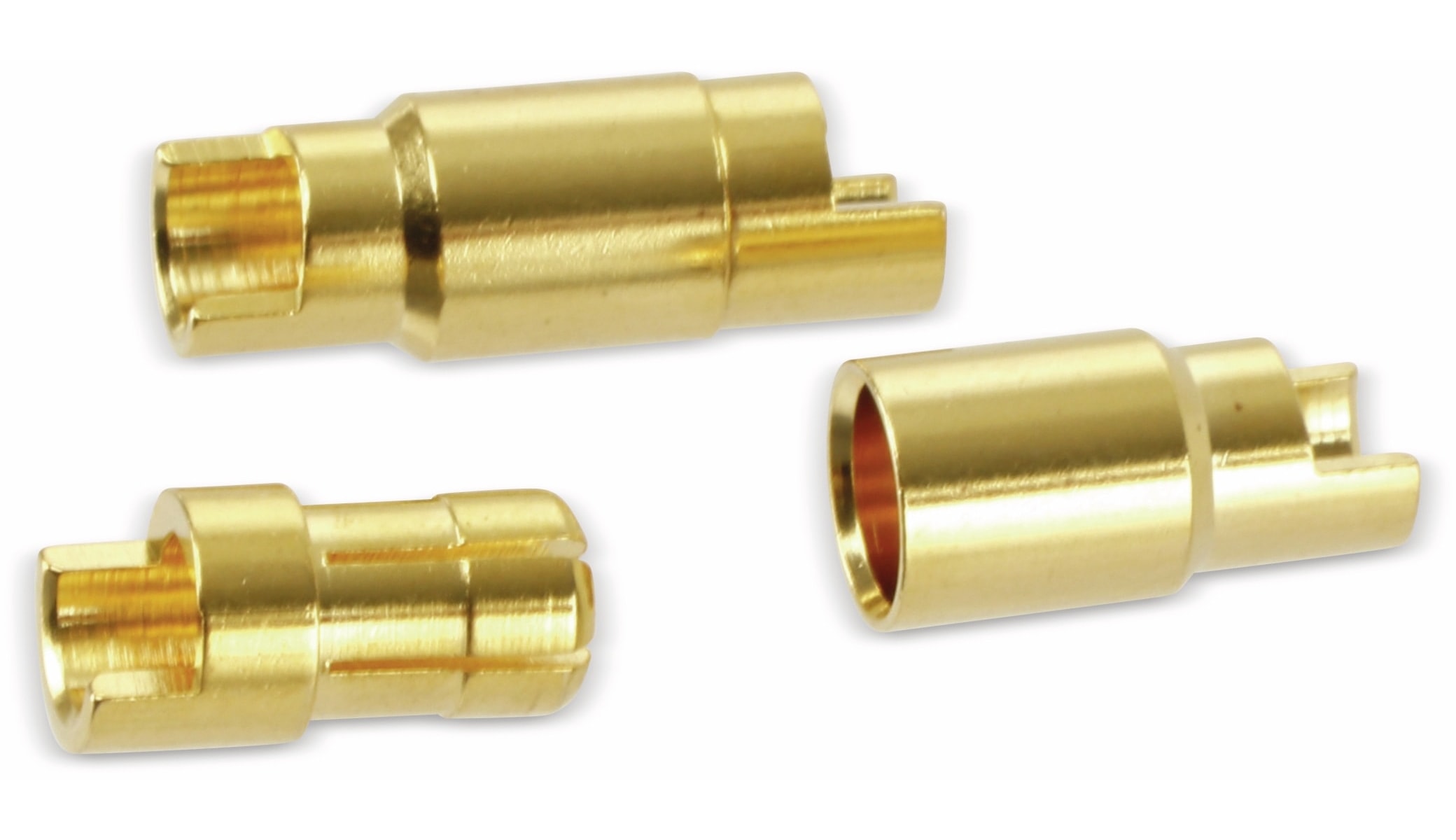Goldkontakt-Steckerset, Steckkontaktlänge 8,5 mm, Kupplungskontaktlänge 9,5 mm, 6 mm, 5 Paare Goldkontakt-Steckerset, Steckkontaktlänge 8,5 mm, Kupplungskontaktlänge 9,5 mm, 6 mm, 5 Paare