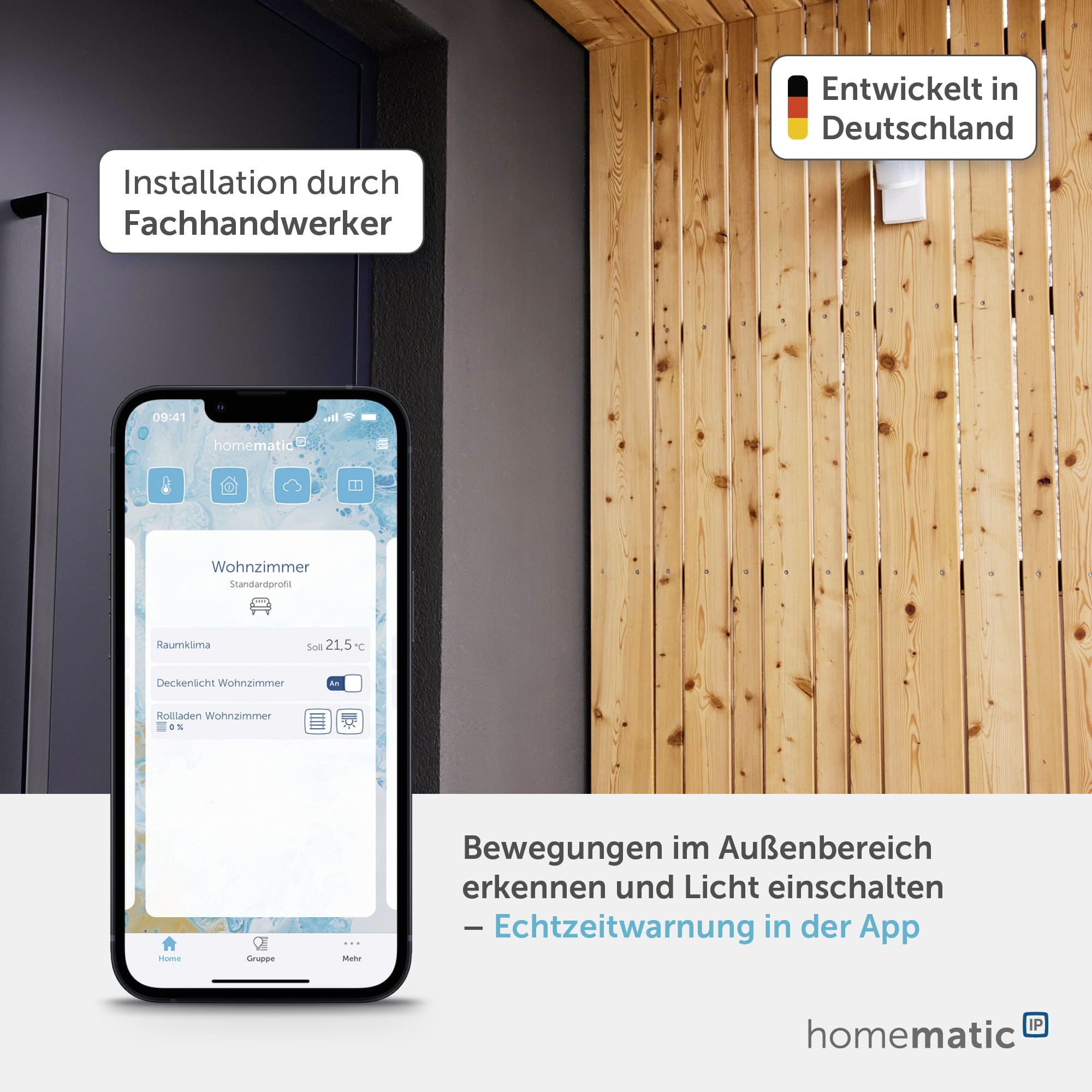 HOMEMATIC IP Bewegungsmelder mit Schaltaktor, außen, weiß HOMEMATIC IP Bewegungsmelder mit Schaltaktor, außen, weiß