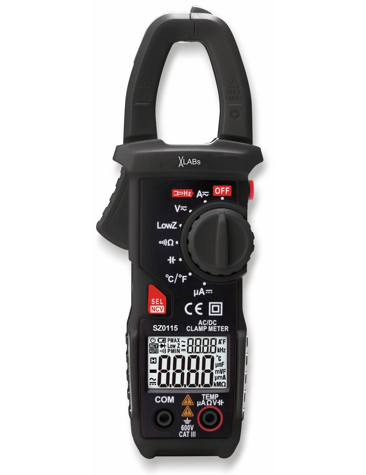 VA LABS SZ0115: Stromzange, 600 A AC / DC VA LABS SZ0115: Stromzange, 600 A AC / DC