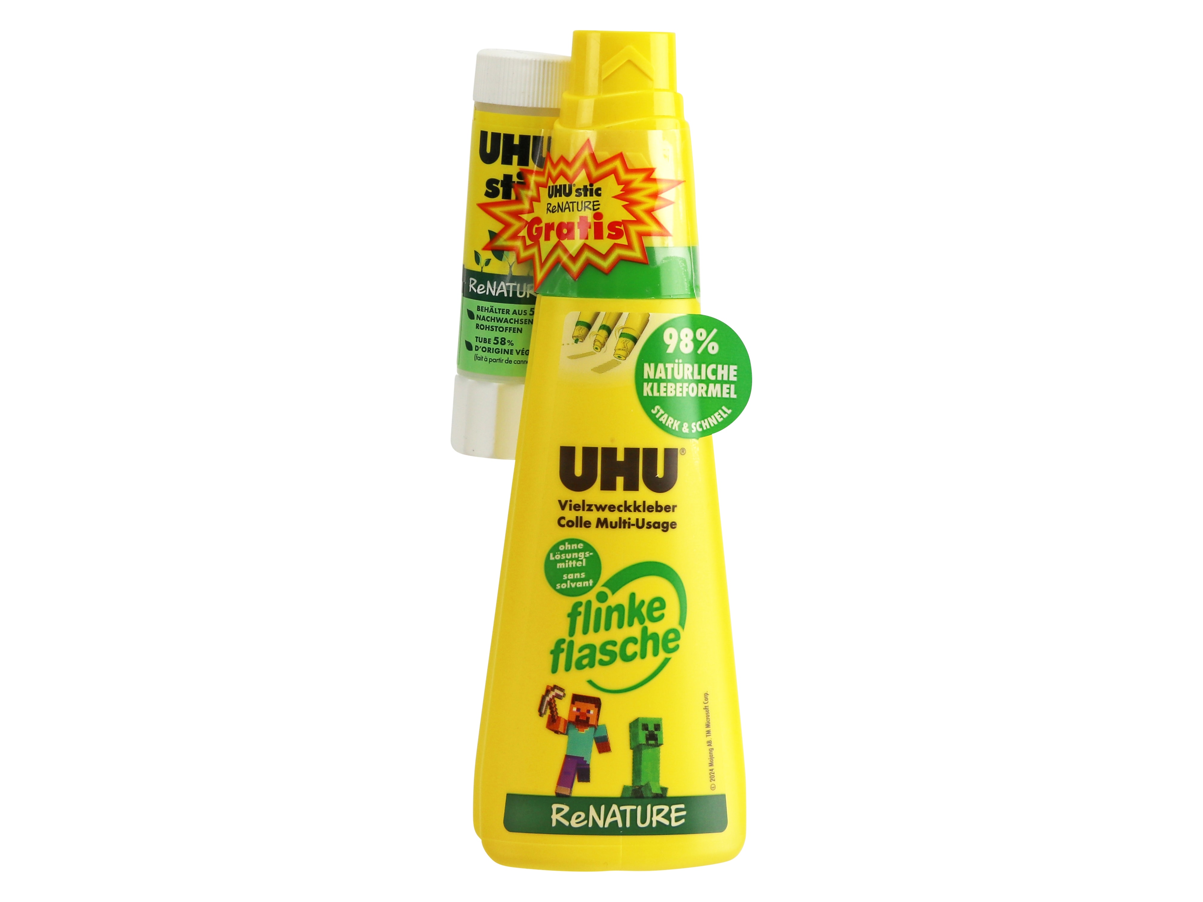 UHU Flinke Flasche, Vielzweckkleber, inkl. UHU Klebestick