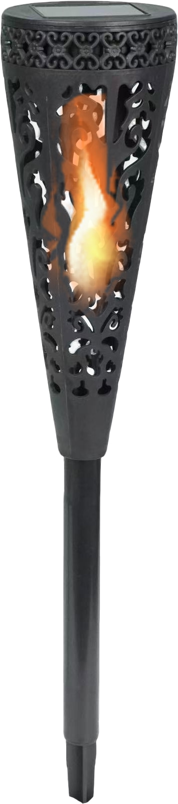 BLULAXA Solar LED-Gartenleuchte 51017, 1600K, IP44, Flackereffekt, schwrz BLULAXA Solar LED-Gartenleuchte 51017, 1600K, IP44, Flackereffekt, schwrz