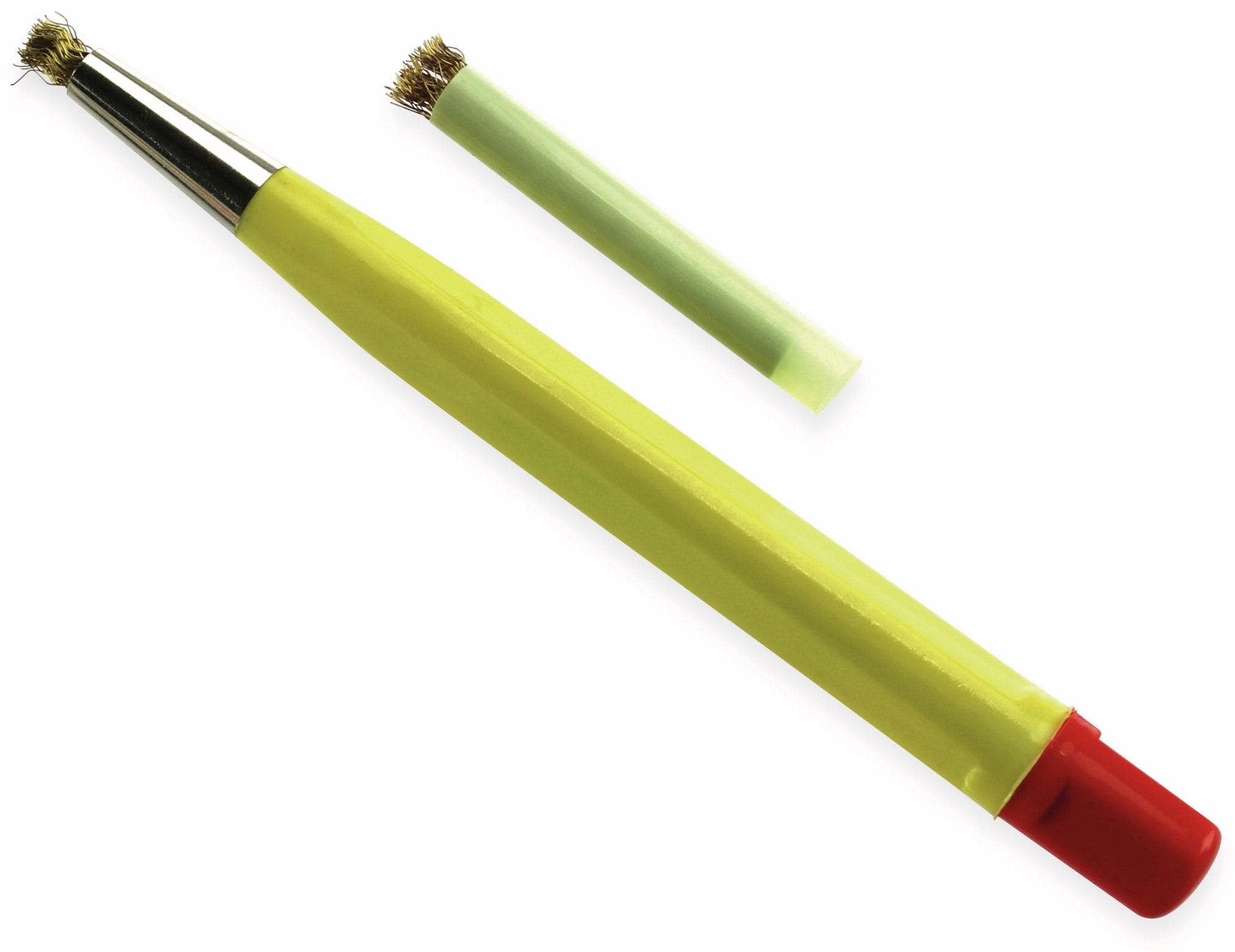 Rostradierer-Stift mit Ersatzbürste, Messing, 120 mm Rostradierer-Stift mit Ersatzbürste, Messing, 120 mm