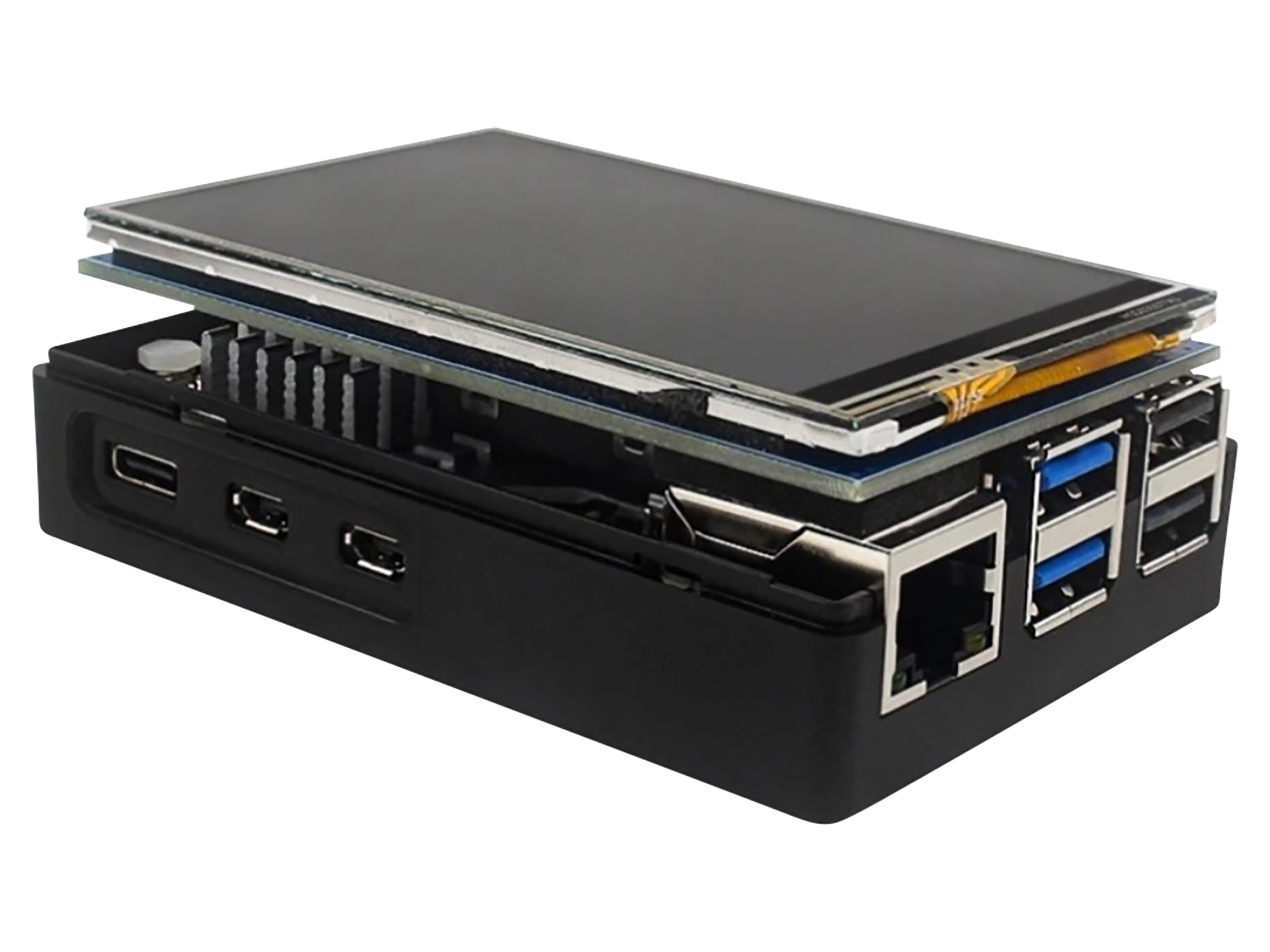 KUBII ABS-Gehäuse für Raspberry Pi 5 mit Touchscreen, luftgekühlt KUBII ABS-Gehäuse für Raspberry Pi 5 mit Touchscreen, luftgekühlt