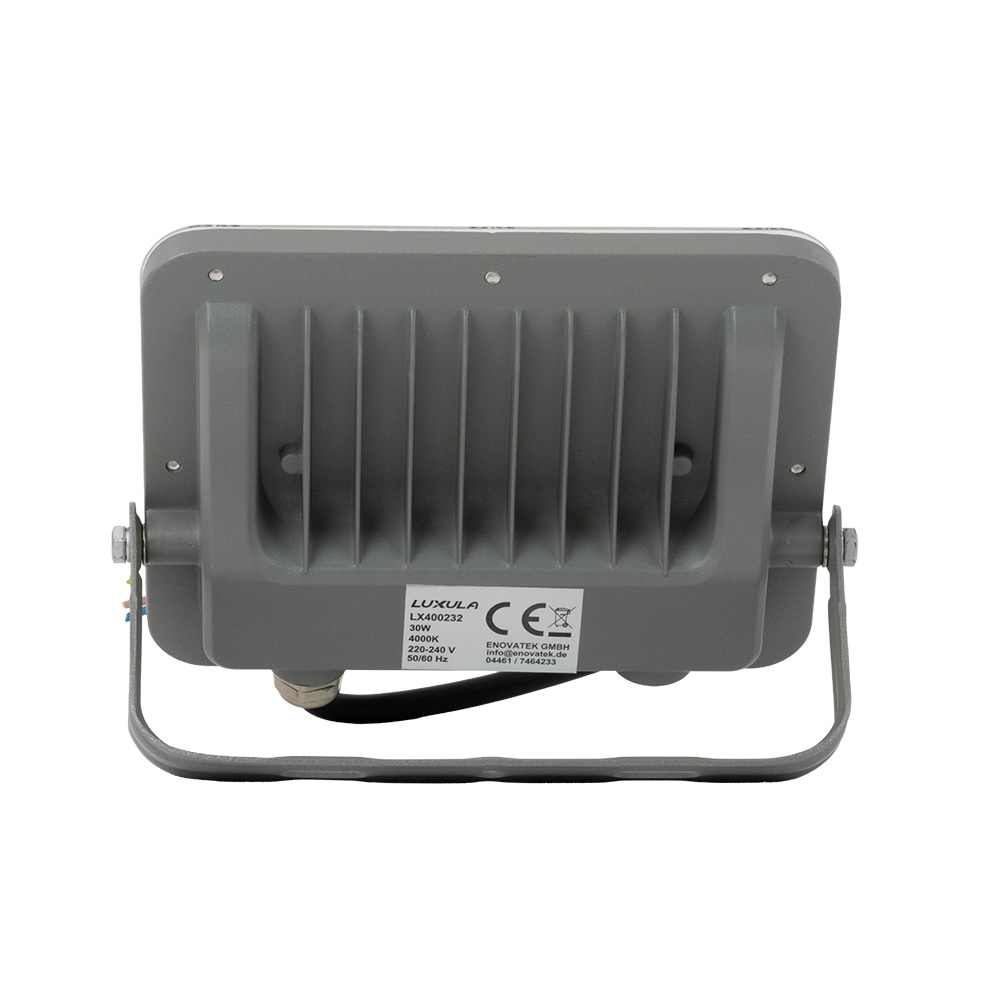 LUXULA LED-Fluter, EEK: E, 30W, 3900lm, 4000K, IP65, grau LUXULA LED-Fluter, EEK: E, 30W, 3900lm, 4000K, IP65, grau