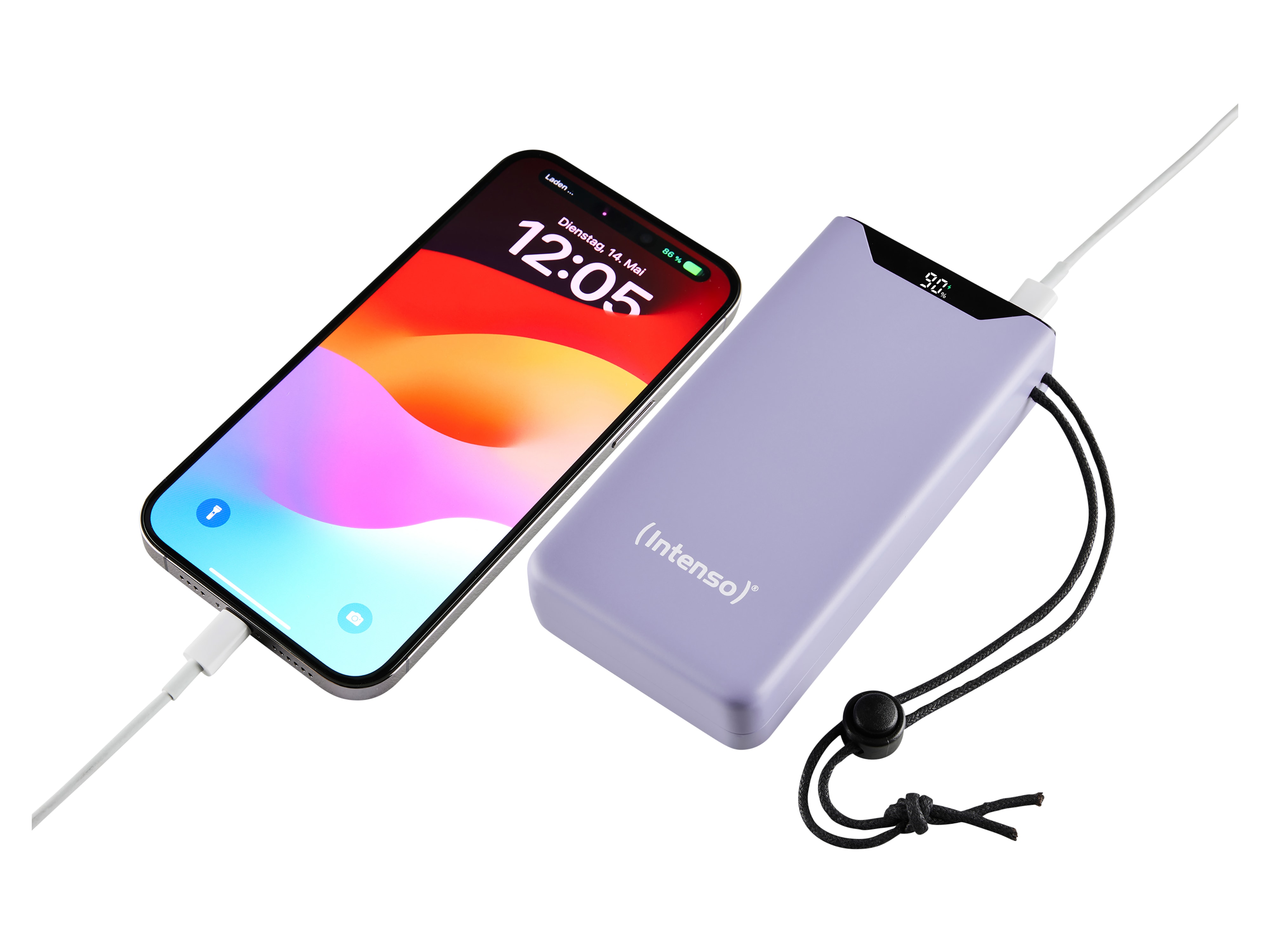 INTENSO USB Powerbank 7332053, F20000, 20.000mAh, 20 W, lila INTENSO USB Powerbank 7332053, F20000, 20.000mAh, 20 W, lila