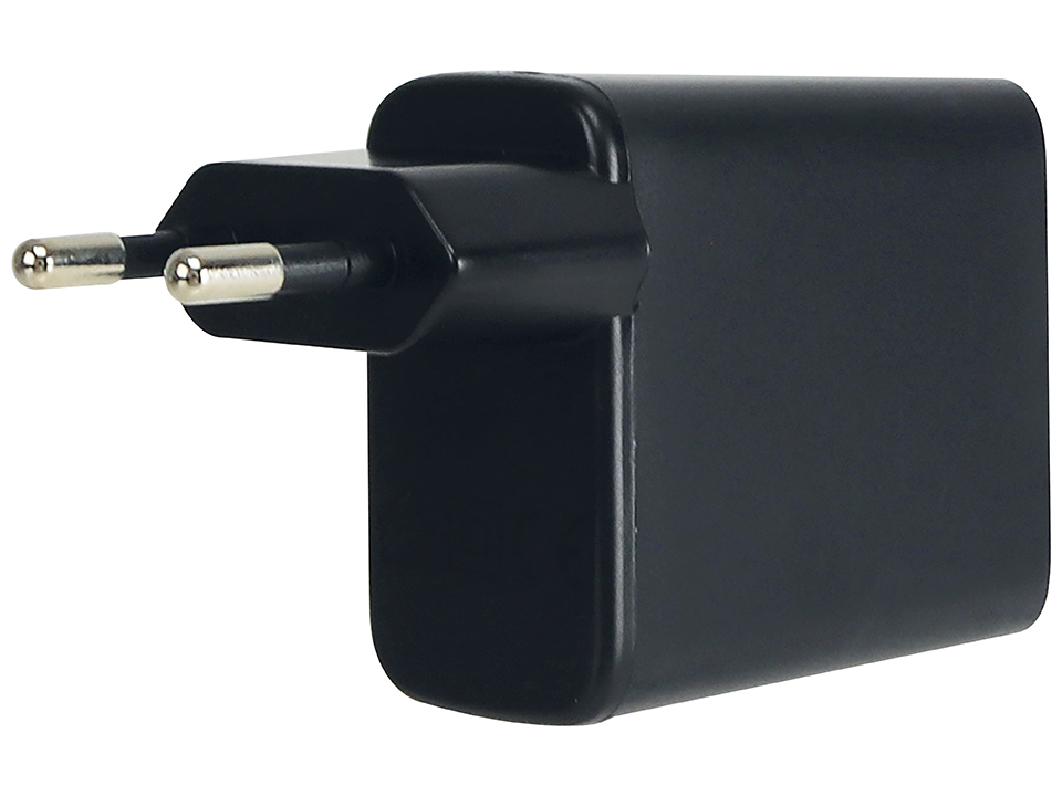 USB-Ladegerät, Dual, 2x 5V/2,4A, 24W, schwarz