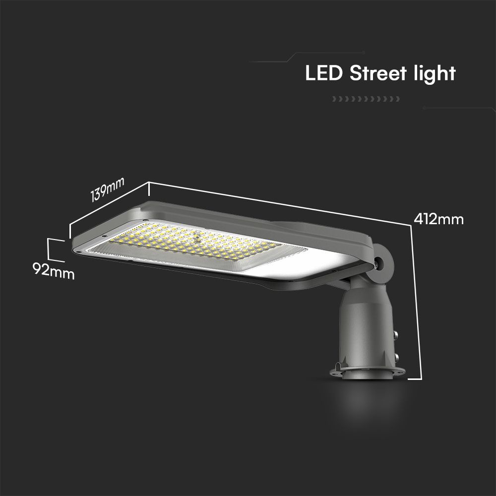 V-TAC LED-Straßenleuchte, VT-55ST, EEK: E, 50 W, 4700 lm, 4700 K, IP65, sw V-TAC LED-Straßenleuchte, VT-55ST, EEK: E, 50 W, 4700 lm, 4700 K, IP65, sw