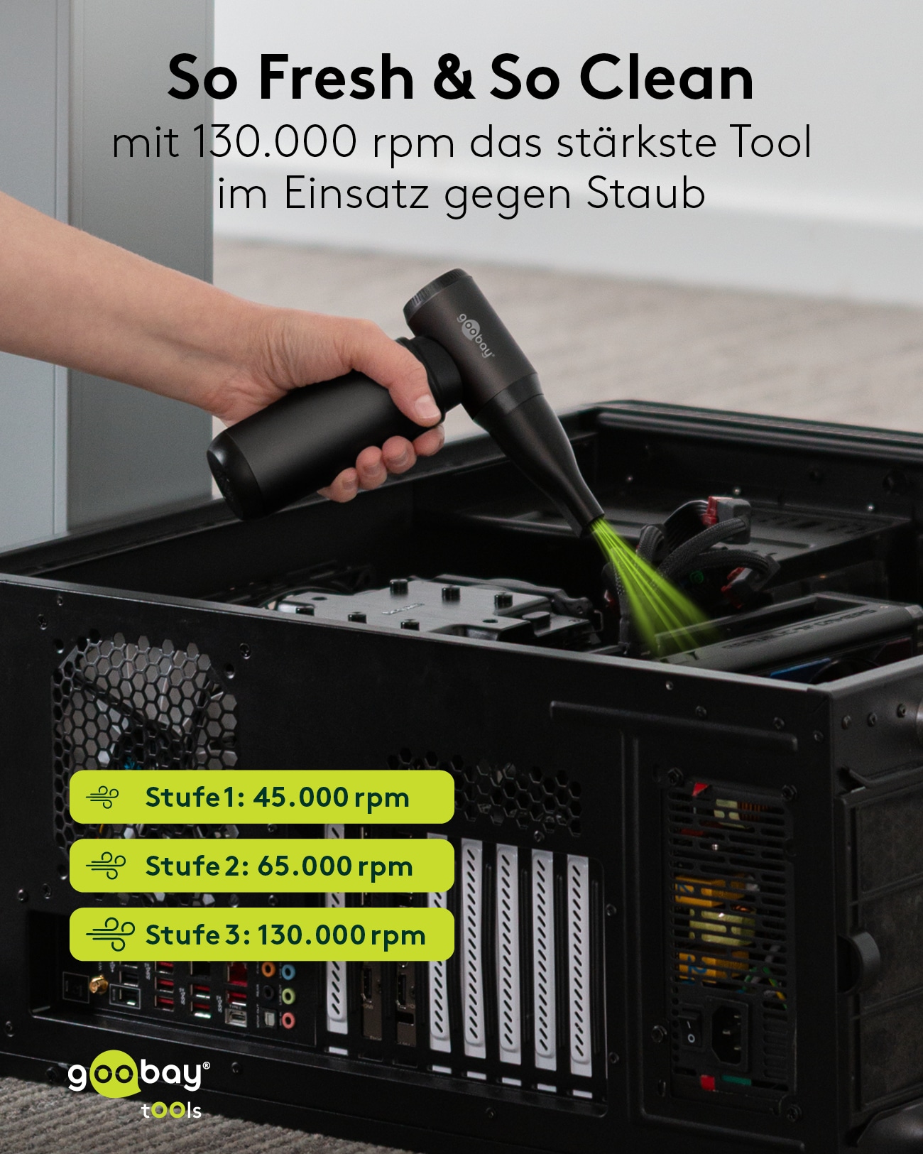 GOOBAY TOOLS Staubgebläse Superior, 180 W, mit 11 Aufsätzen GOOBAY TOOLS Staubgebläse Superior, 180 W, mit 11 Aufsätzen